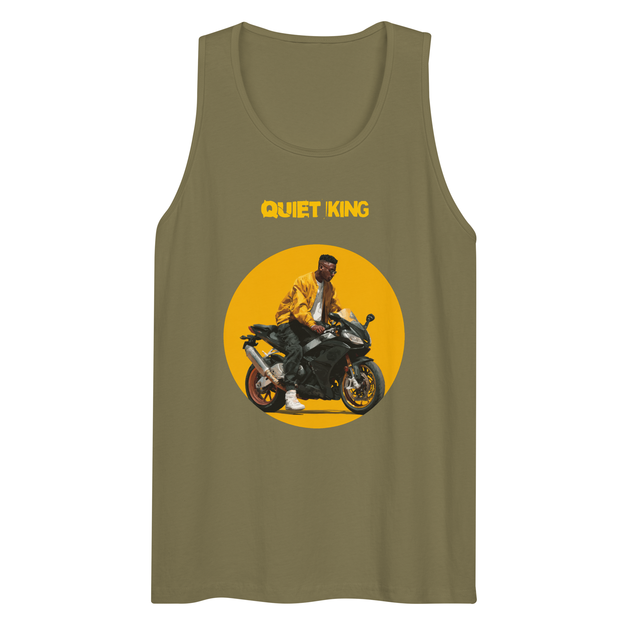 Xantho Philos™ Tank Top in Military Green for men, athletic streetwear tank with a grounded utilitarian tone