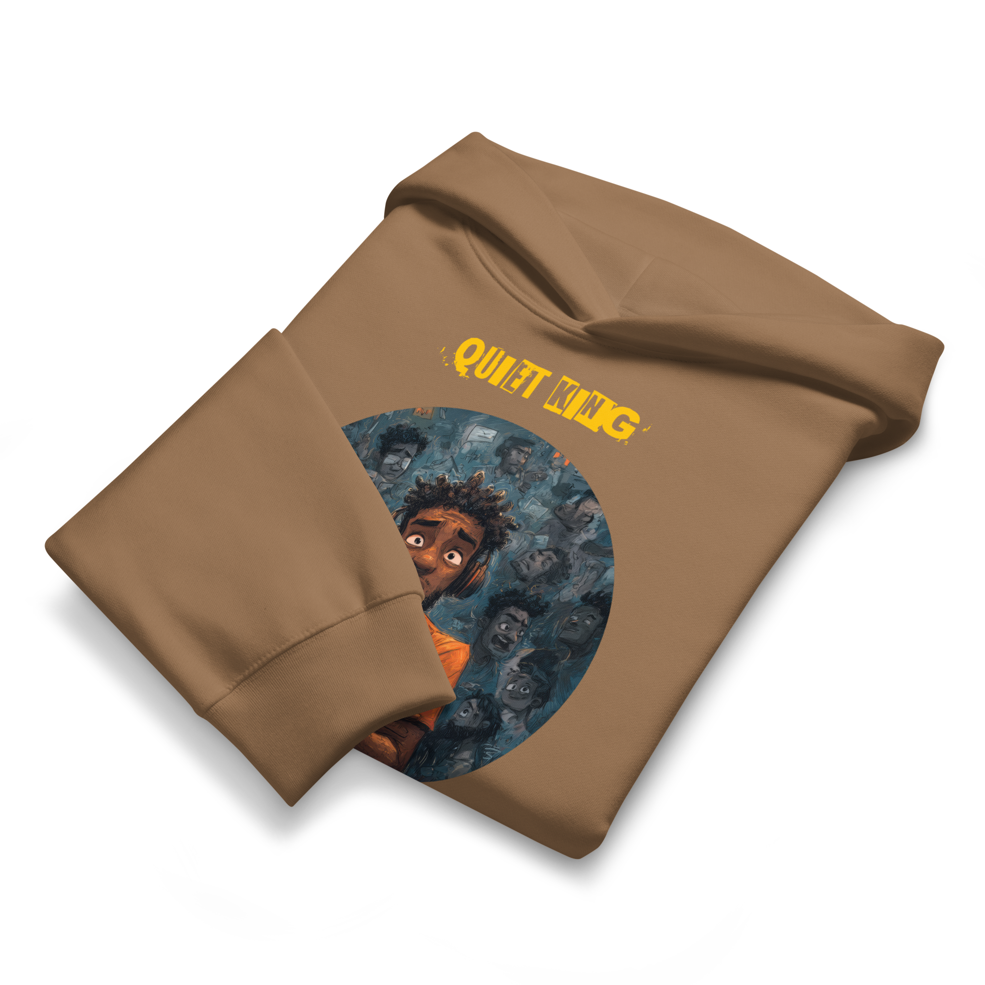 Xantho Philos™ Oversized Hoodie in Vintage Brown for men, premium oversized streetwear with a warm neutral tone