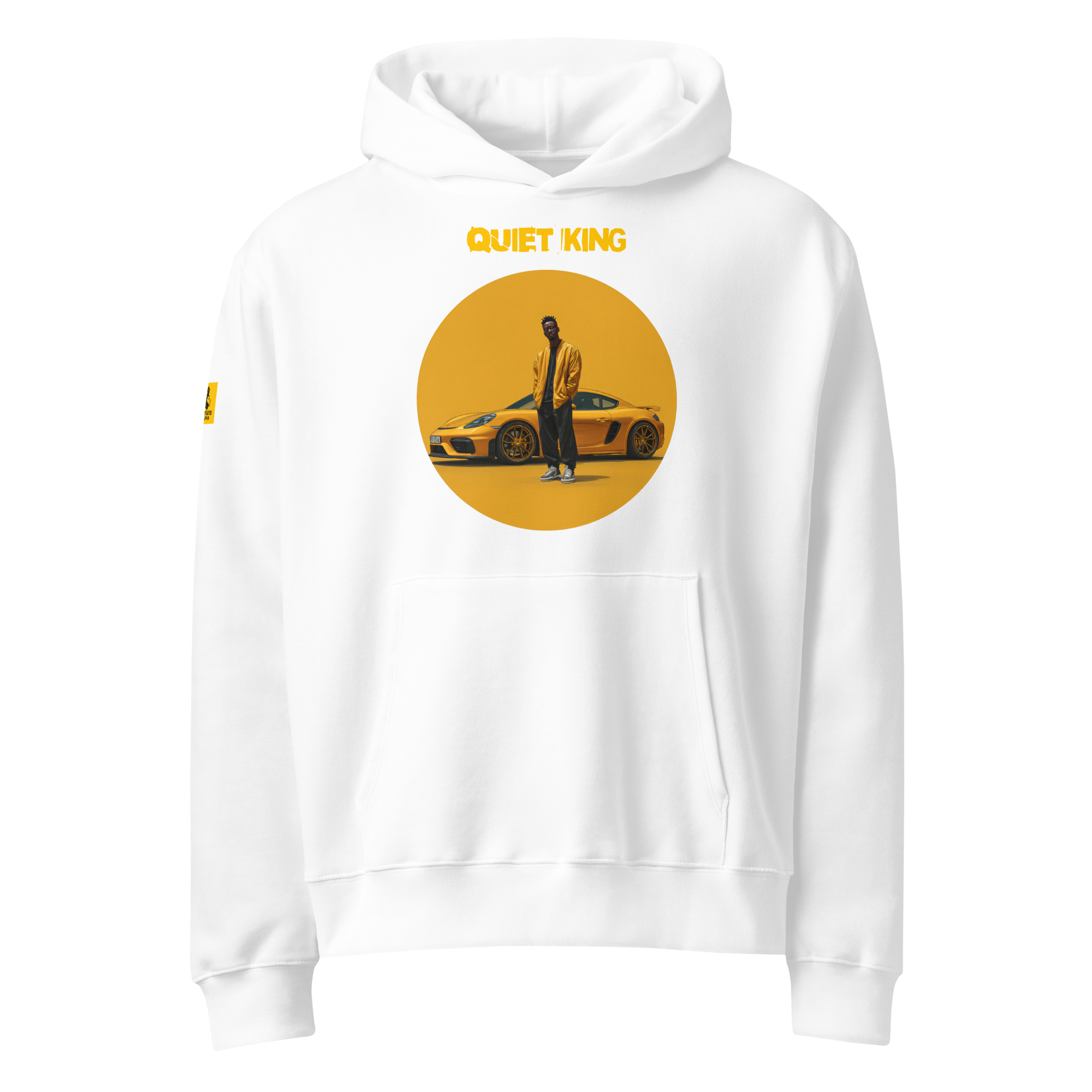 Xantho Philos™ Oversized Hoodie in White for men, crisp minimalist oversized hoodie with premium streetwear appeal