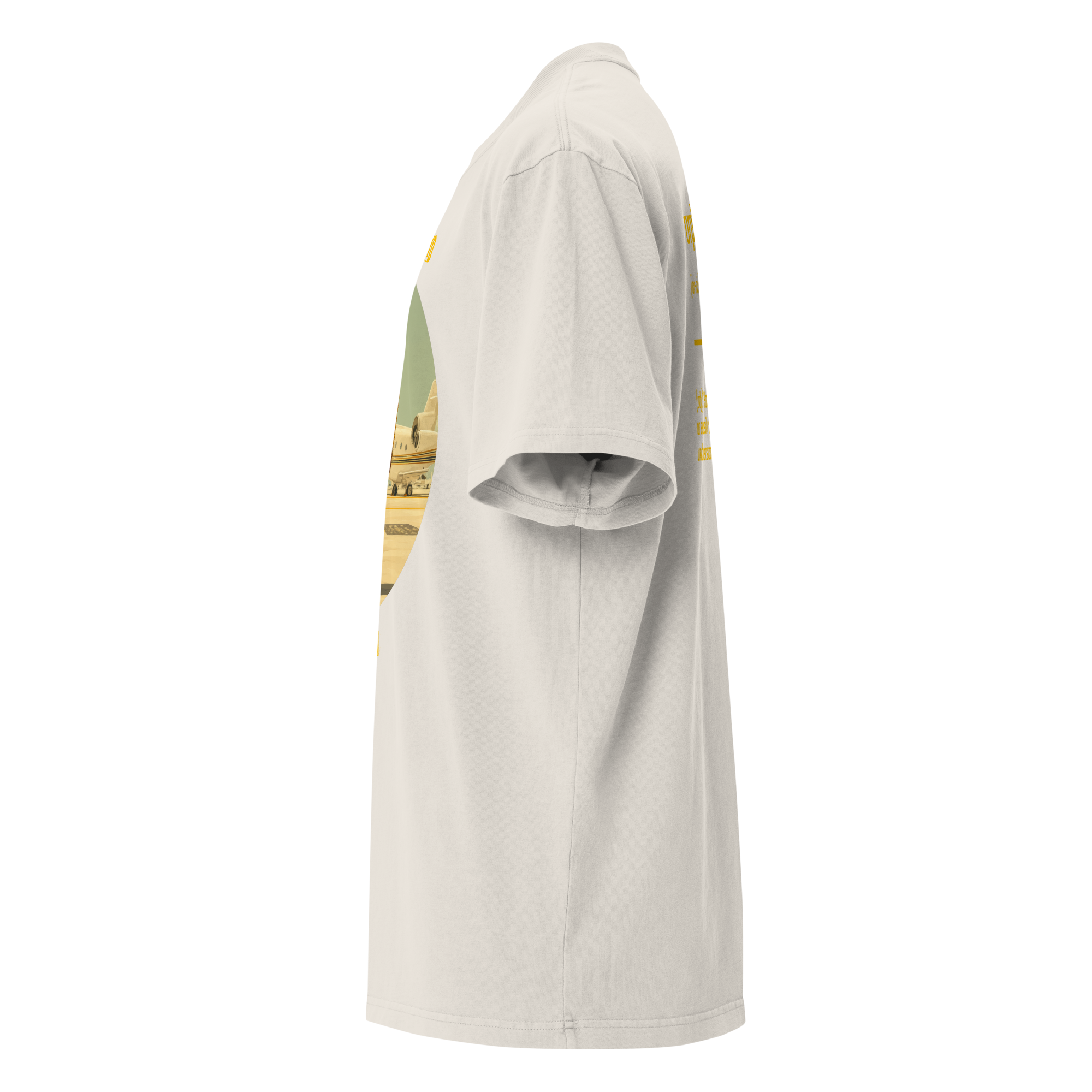 IntrovertedAlpha™ Oversized Faded T-Shirt in Faded Bone for men, soft neutral oversized T-shirt with a minimalist streetwear feel