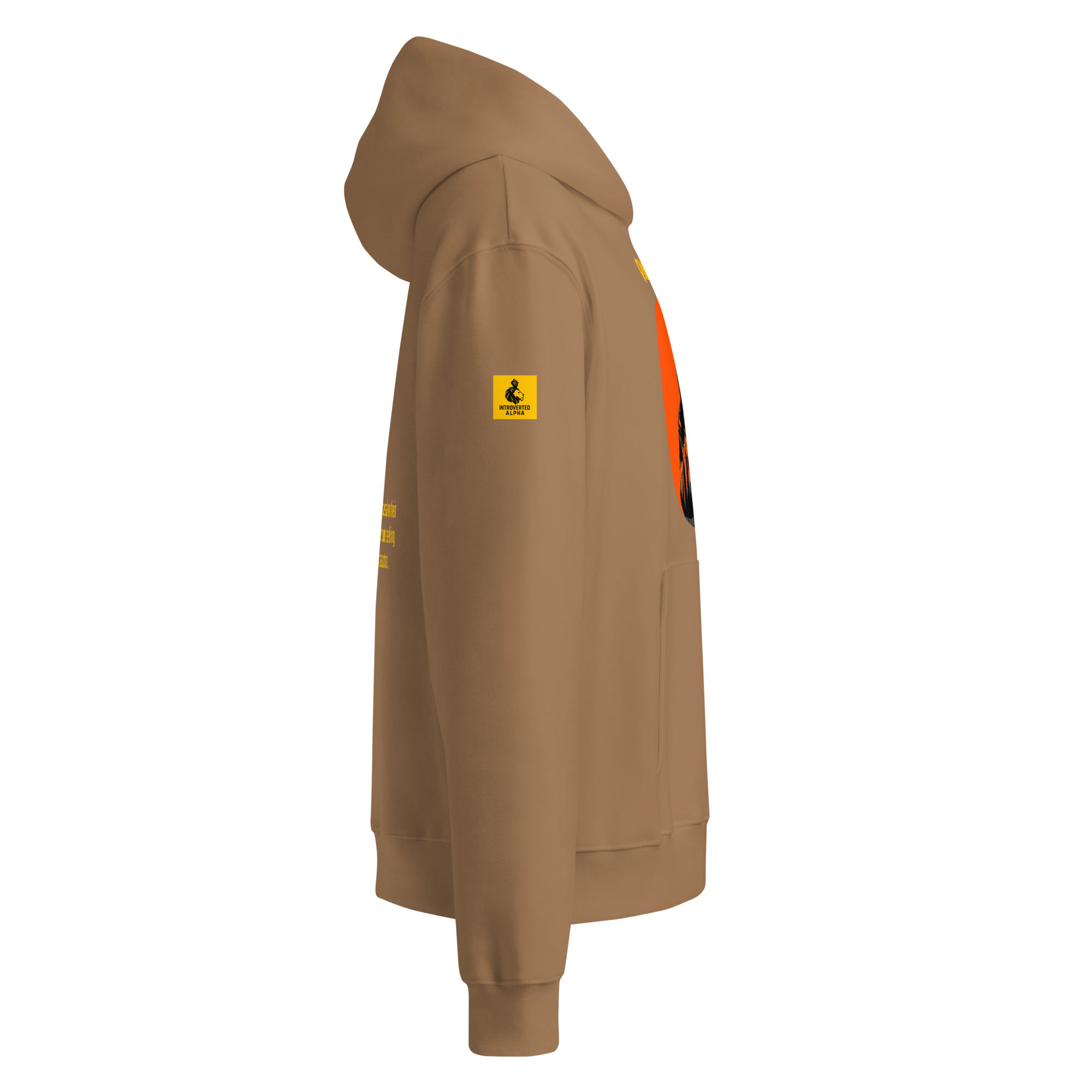 Xantho Philos™ Oversized Hoodie in Vintage Brown for men, premium oversized streetwear with a warm neutral tone