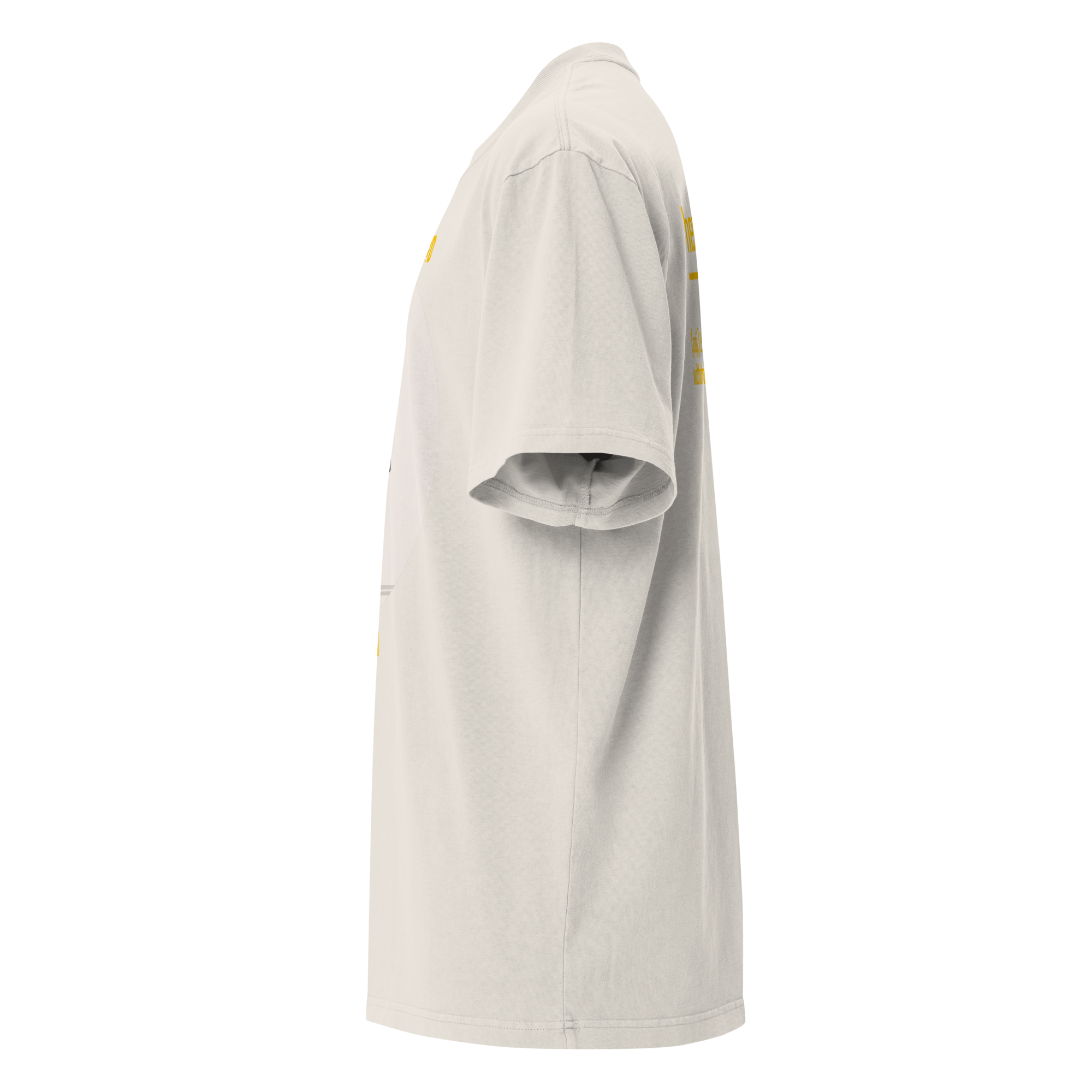 IntrovertedAlpha™ Oversized Faded T-Shirt in Faded Bone for men, soft neutral oversized T-shirt with a minimalist streetwear feel