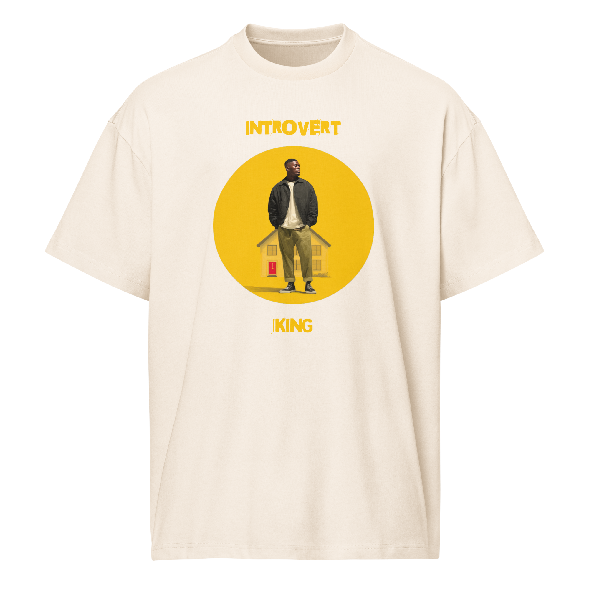 Xantho Philos™ Box Tee in Vintage White for men, soft-toned box tee with a minimalist oversized fit