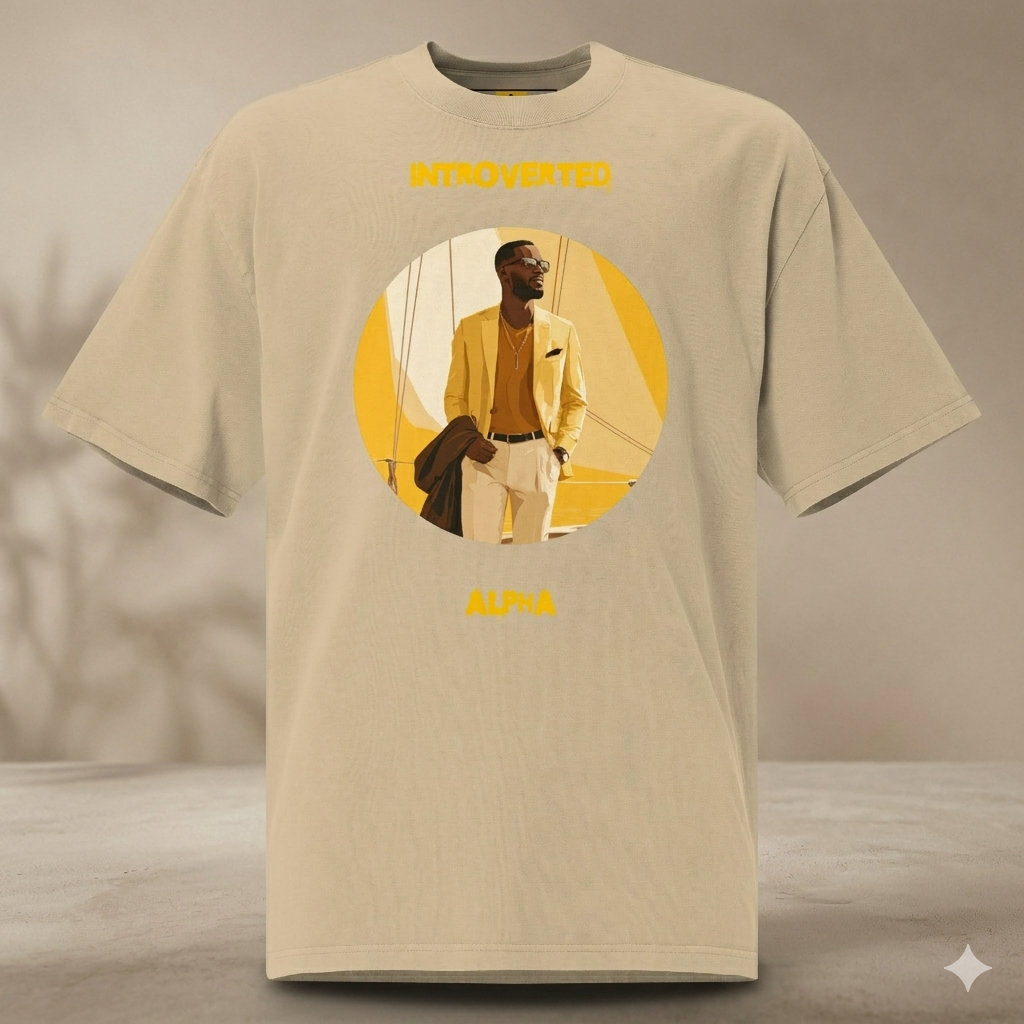Xantho Philos™ Oversized Faded T-Shirt in Faded Khaki for men, neutral oversized T-shirt with casual streetwear style