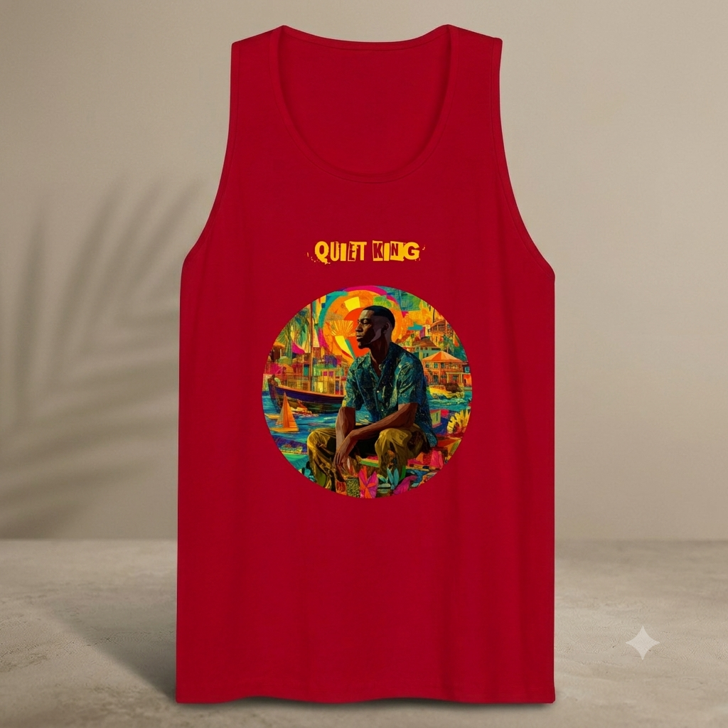 IntrovertedAlpha™ Tank Top in Red for men, bold premium tank top with lightweight streetwear style