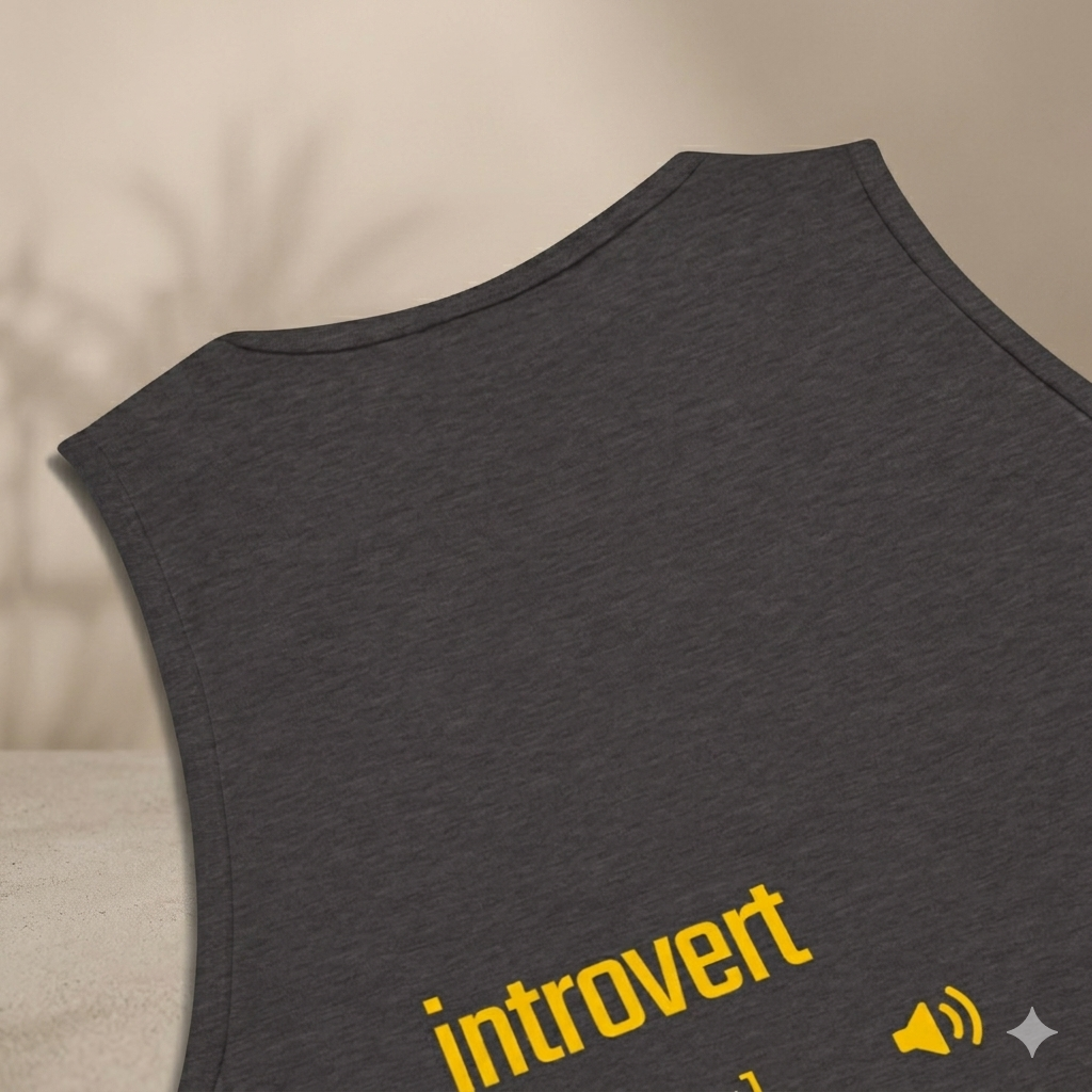 IntrovertedAlpha™ Tank Top in Charcoal Heather for men, soft-blend tank top with a clean everyday fit
