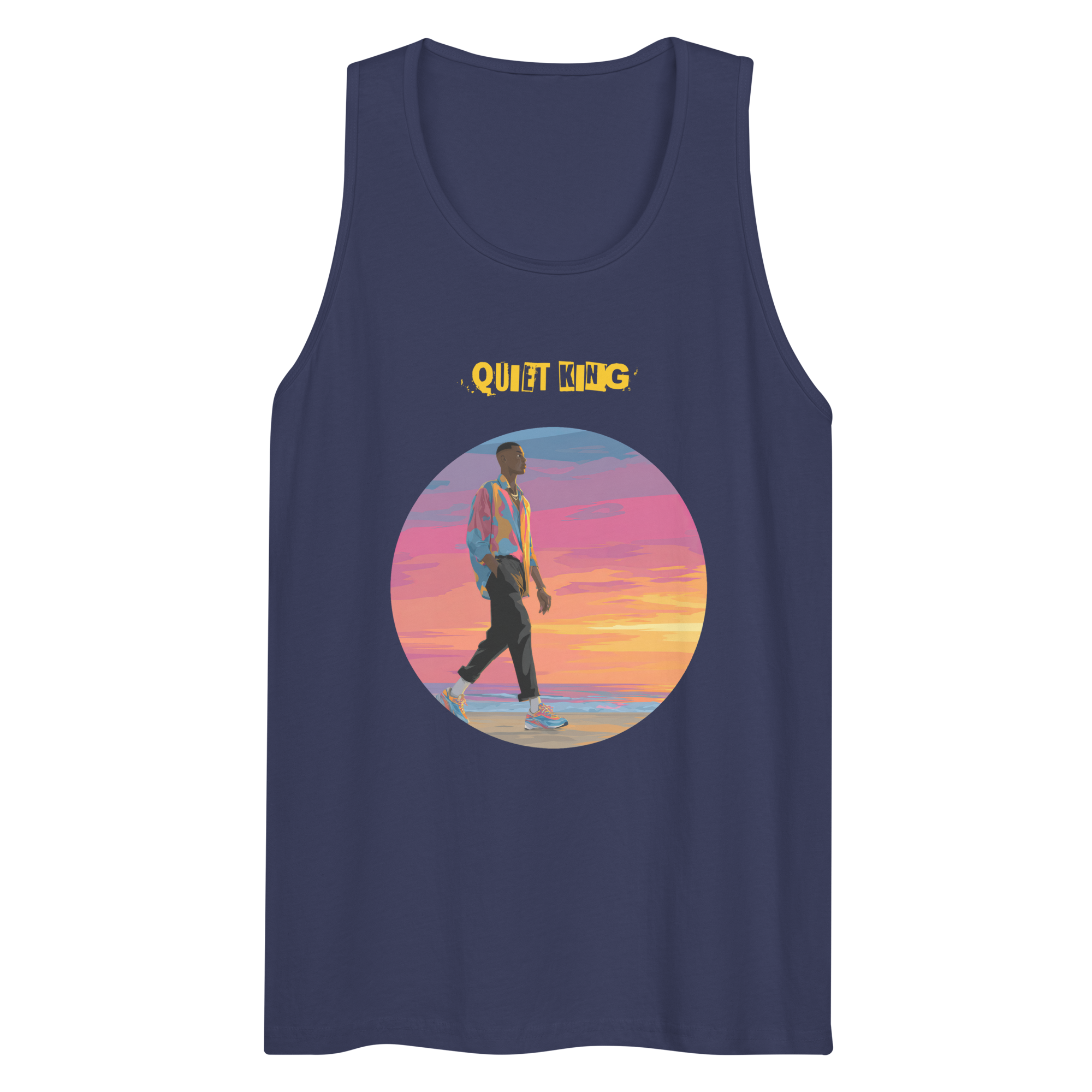 IntrovertedAlpha™ Tank Top in Harbor Blue for men, lightweight premium tank top with a clean casual tone