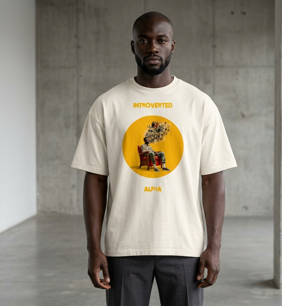 Xantho Philos™ Oversized Faded T-Shirt in Faded Bone for men, soft neutral oversized T-shirt with a minimalist streetwear feel