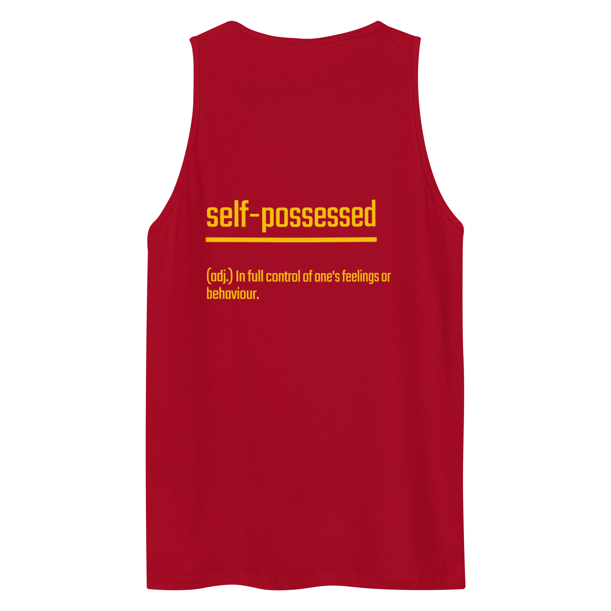 IntrovertedAlpha™ Tank Top in Red for men, bold premium tank top with lightweight streetwear style
