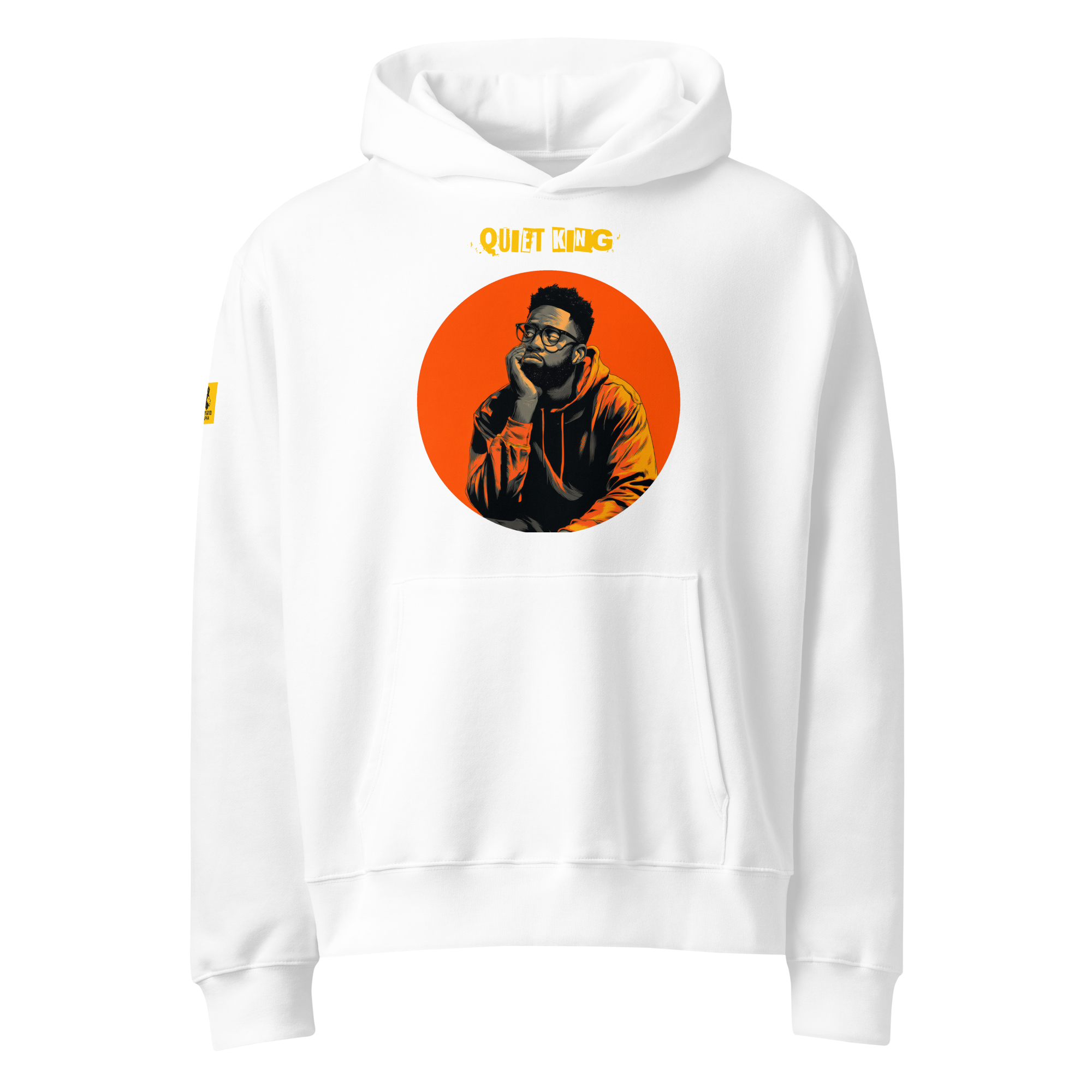 Xantho Philos™ Oversized Hoodie in White for men, crisp minimalist oversized hoodie with premium streetwear appeal