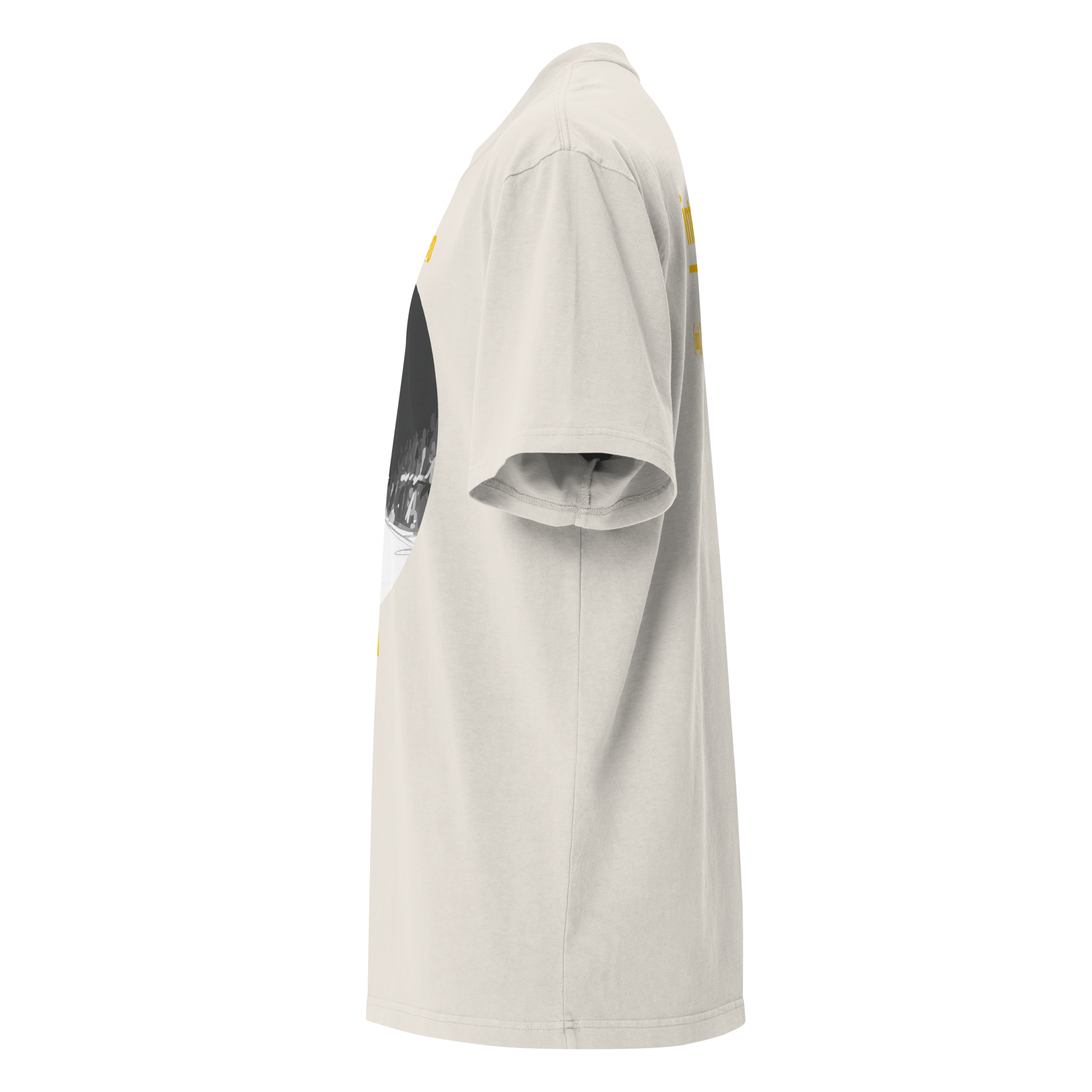 Xantho Philos™ Oversized Faded T-Shirt in Faded Bone for men, soft neutral oversized T-shirt with a minimalist streetwear feel