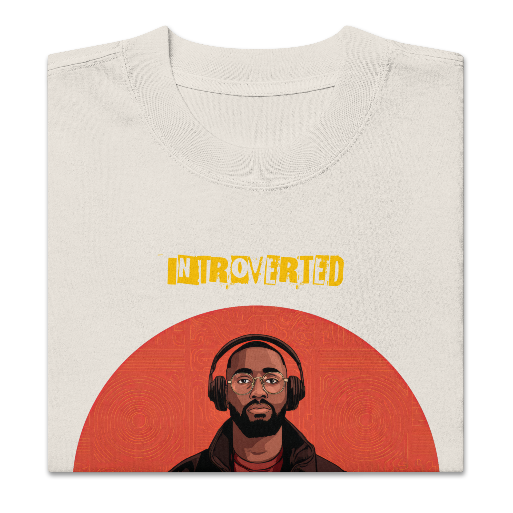 Xantho Philos™ Oversized Faded T-Shirt in Faded Bone for men, soft neutral oversized T-shirt with a minimalist streetwear feel