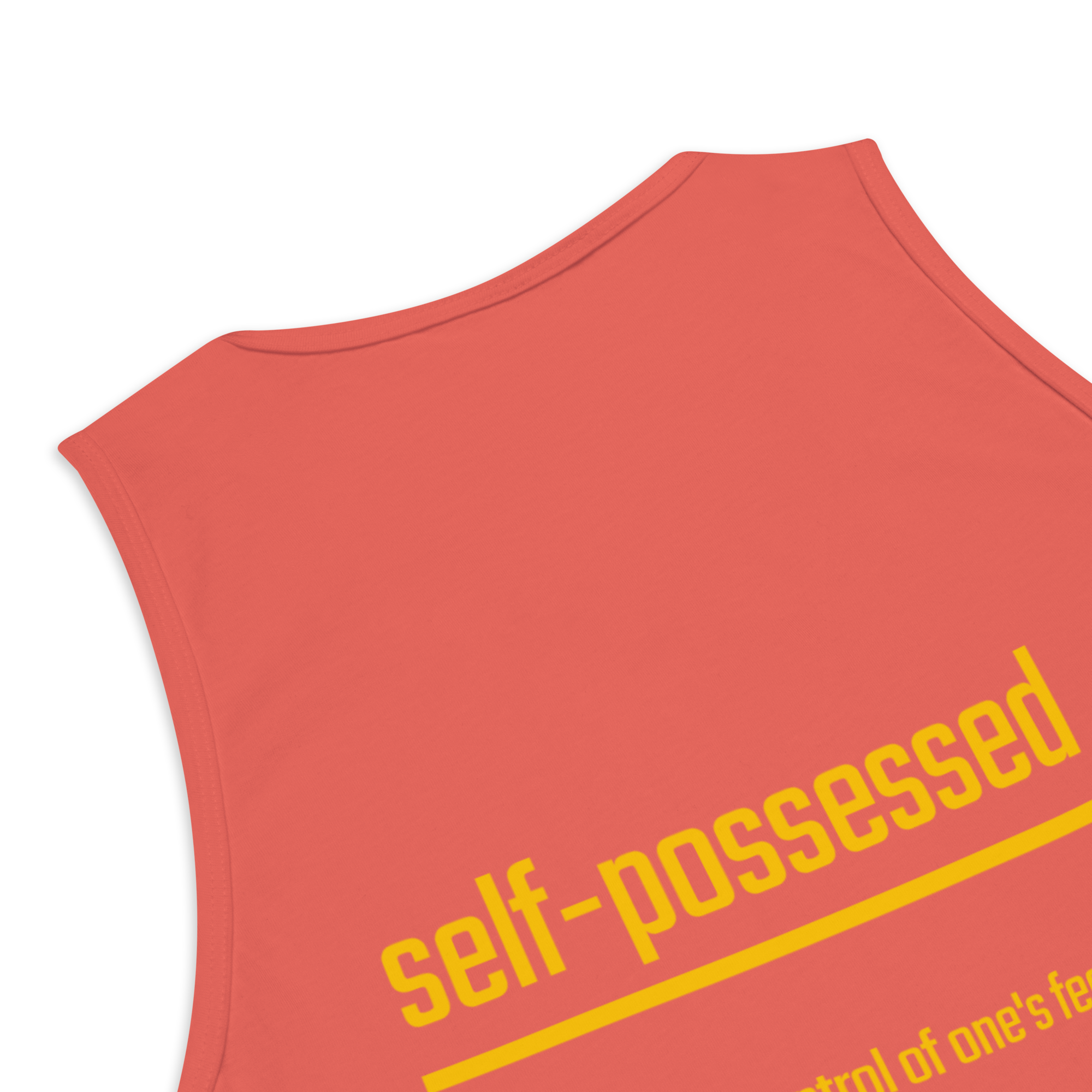 IntrovertedAlpha™ Tank Top in Coral for men, lightweight summer tank top with a vibrant casual tone