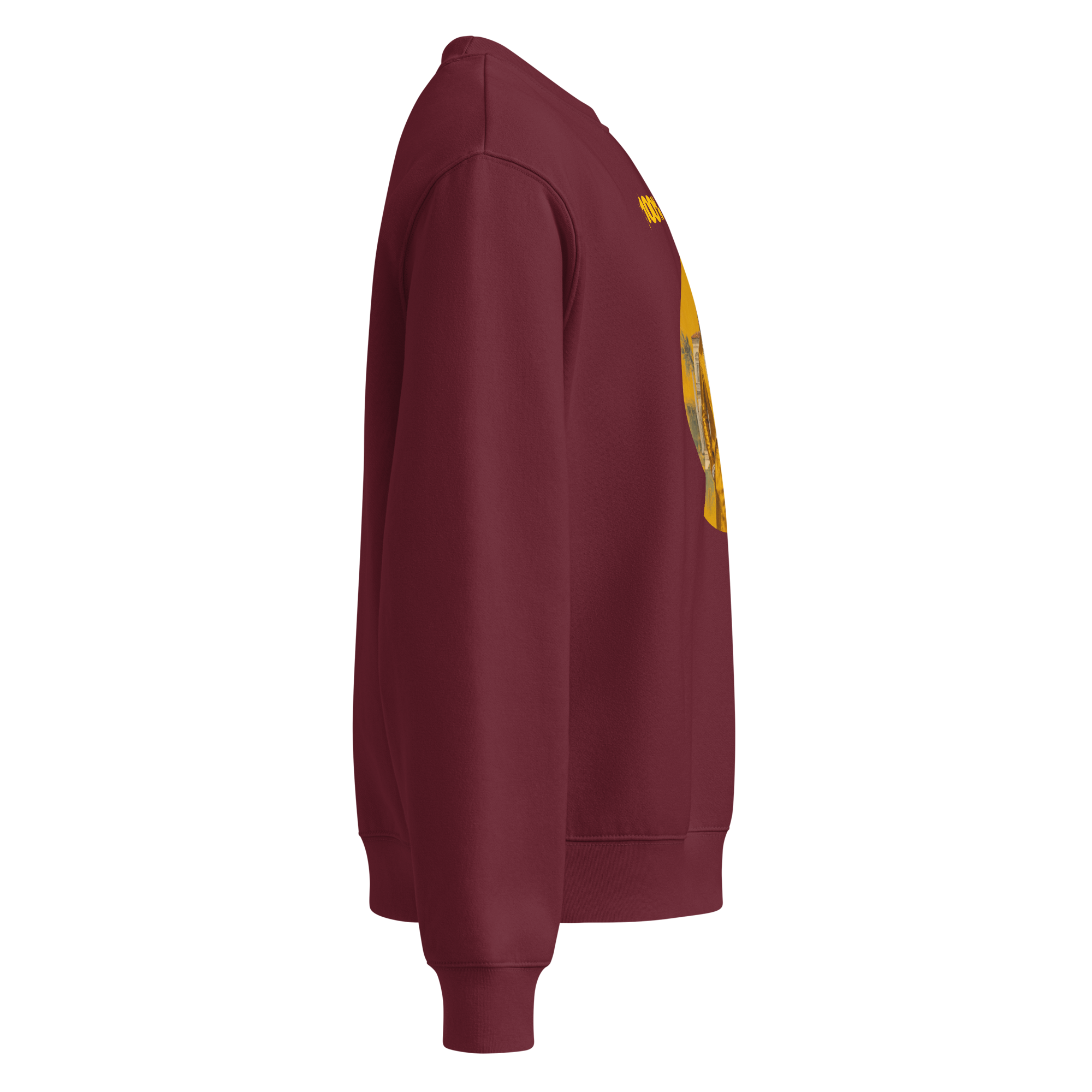 Xantho Philos™ Oversized Sweatshirt in Maroon for men, rich-toned oversized sweatshirt with heavyweight comfort