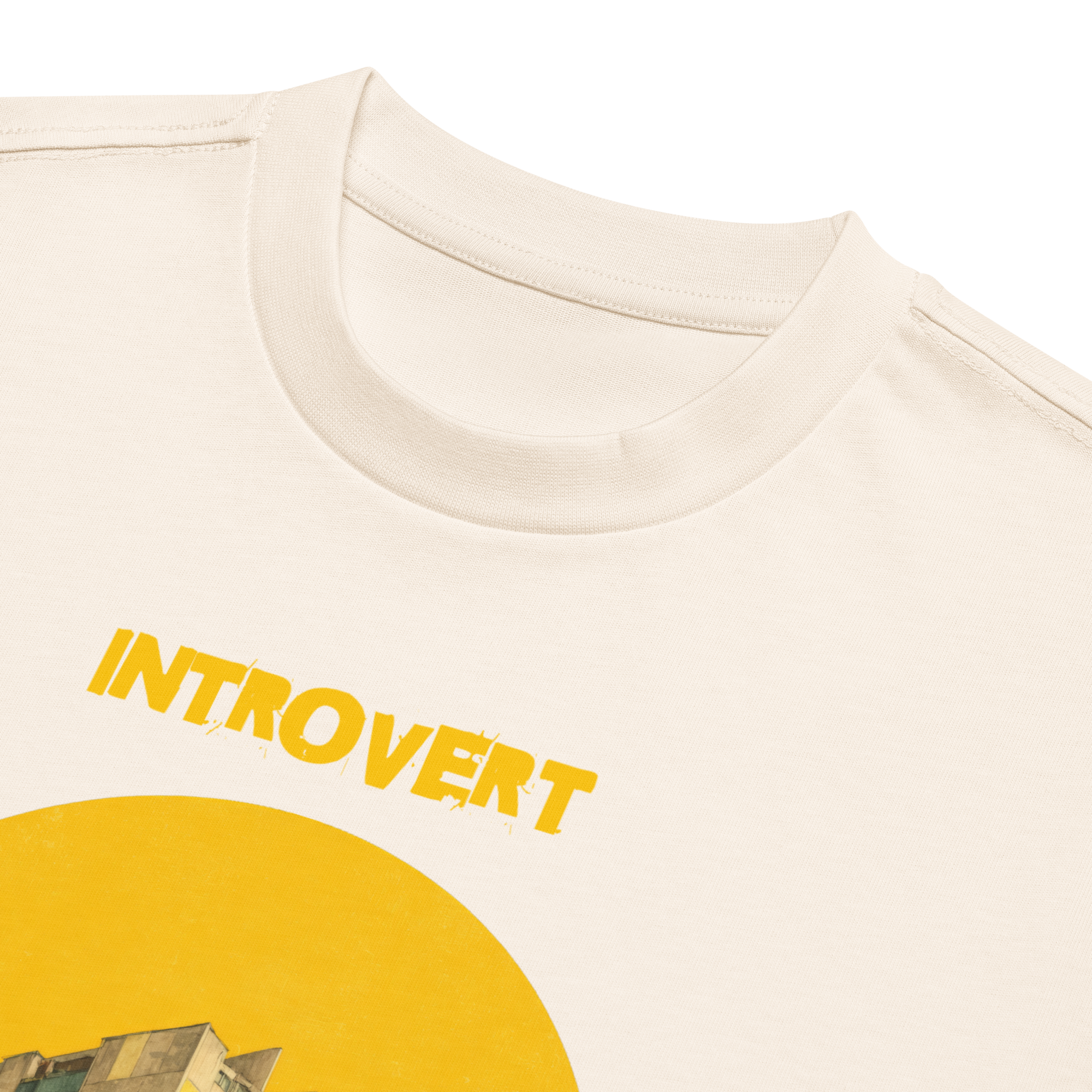 Xantho Philos™ Box Tee in Vintage White for men, soft-toned box tee with a minimalist oversized fit