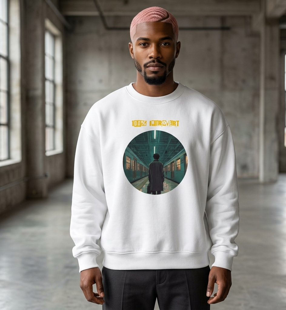 Xantho Philos™ Oversized Sweatshirt in White for men, clean minimalist sweatshirt with a premium heavyweight finish