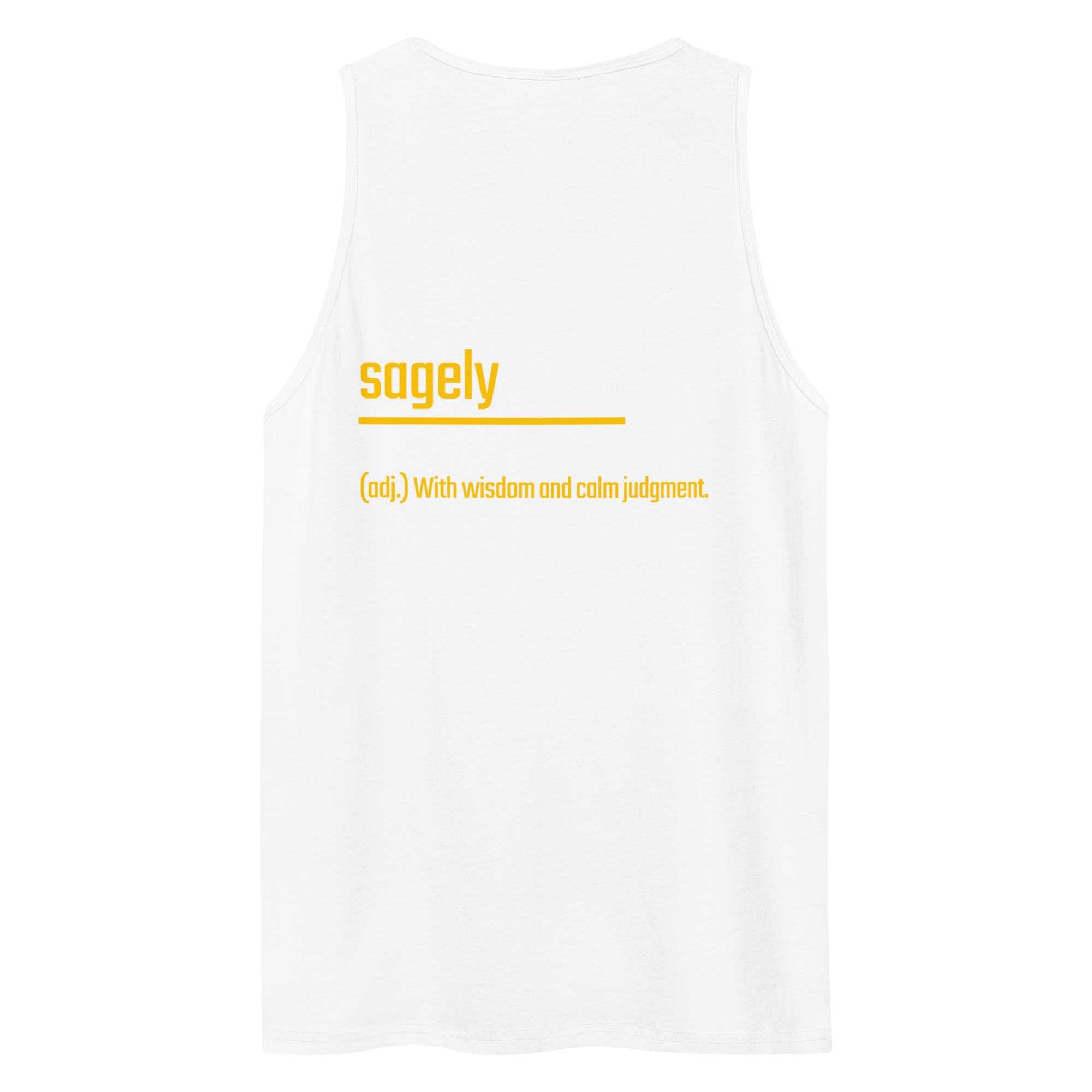 IntrovertedAlpha™ Tank Top in White for men, crisp minimalist tank top with a breathable everyday fit