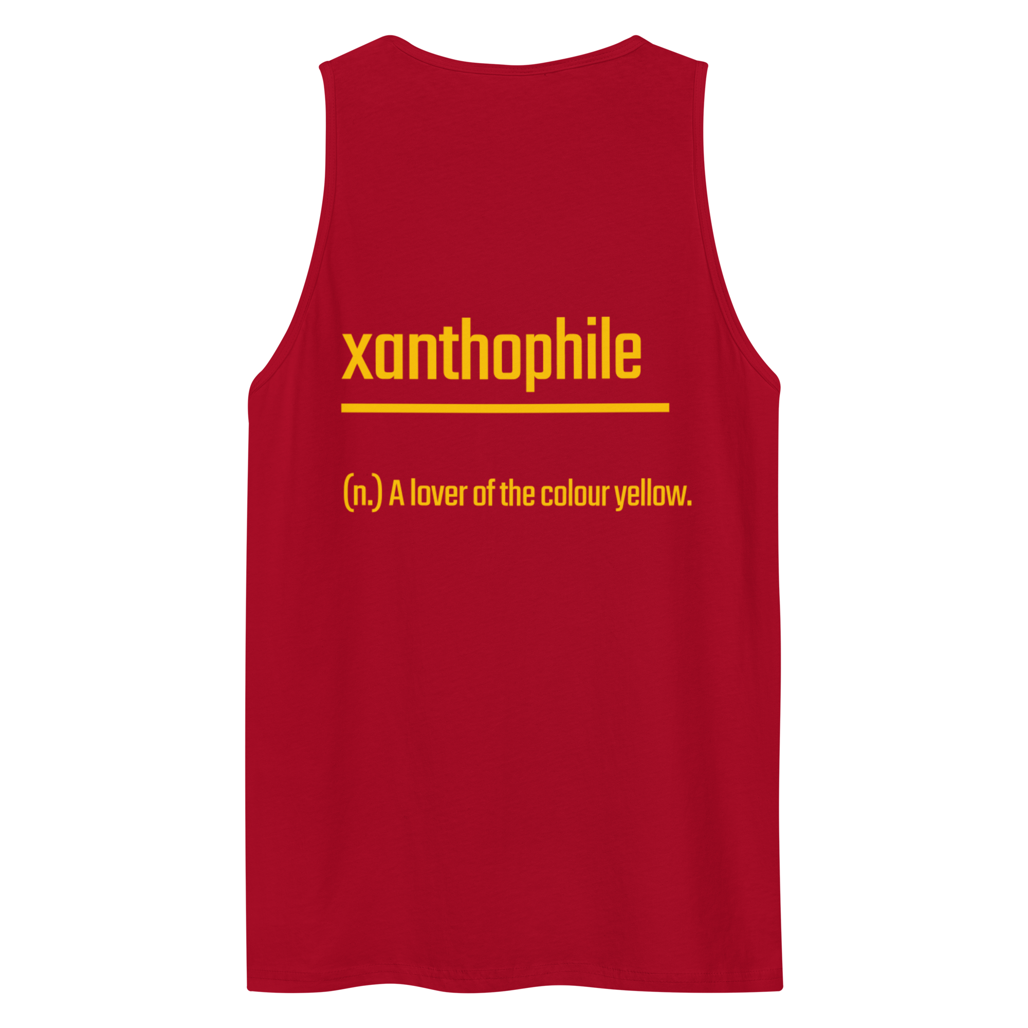 Xantho Philos™ Tank Top in Red for men, bold premium tank top with lightweight streetwear style