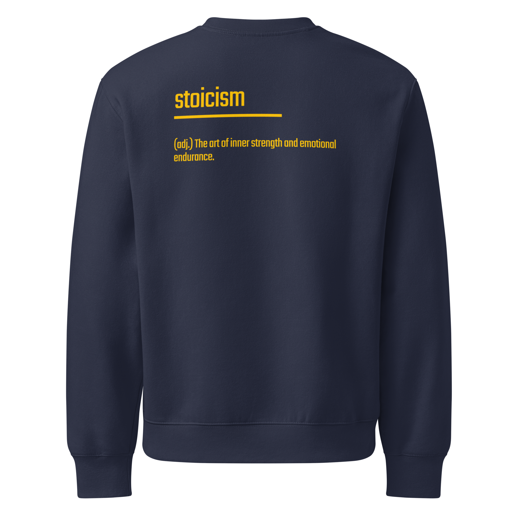 IntrovertedAlpha™ Oversized Sweatshirt in Navy for men, minimalist premium sweatshirt with everyday streetwear style
