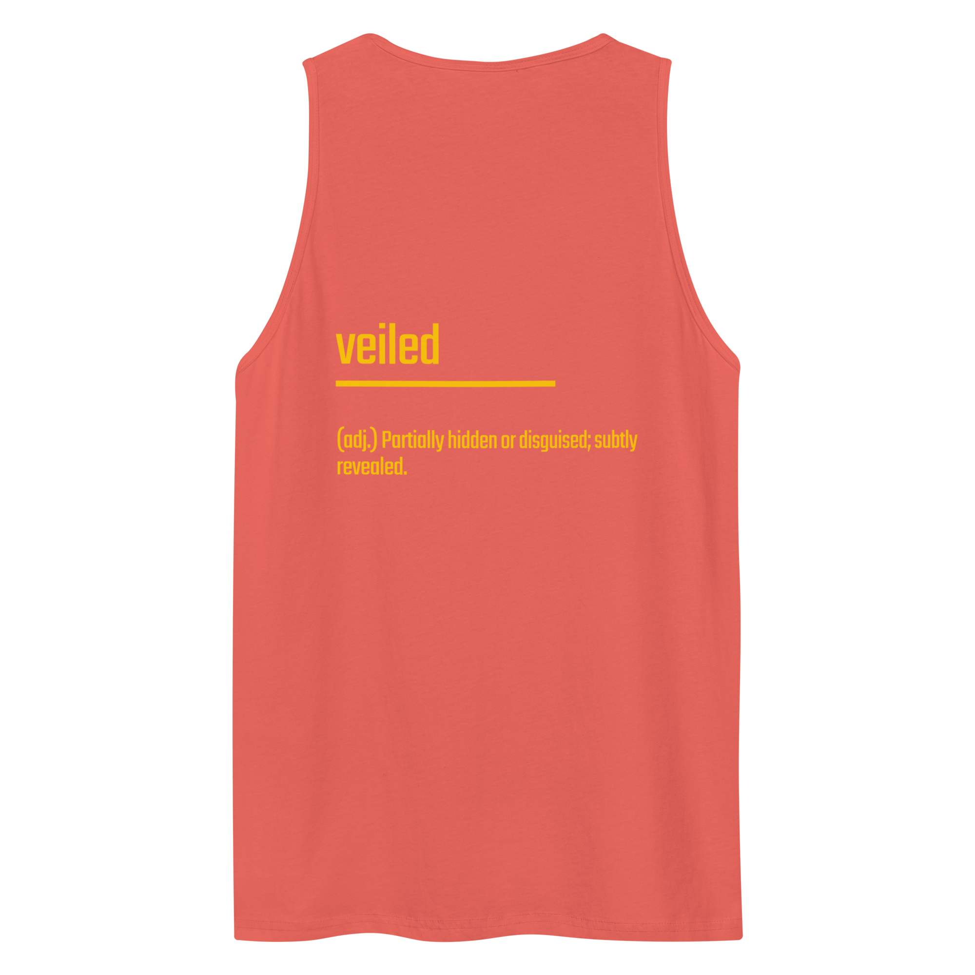 Xantho Philos™ Tank Top in Coral for men, lightweight summer tank top with a vibrant casual tone