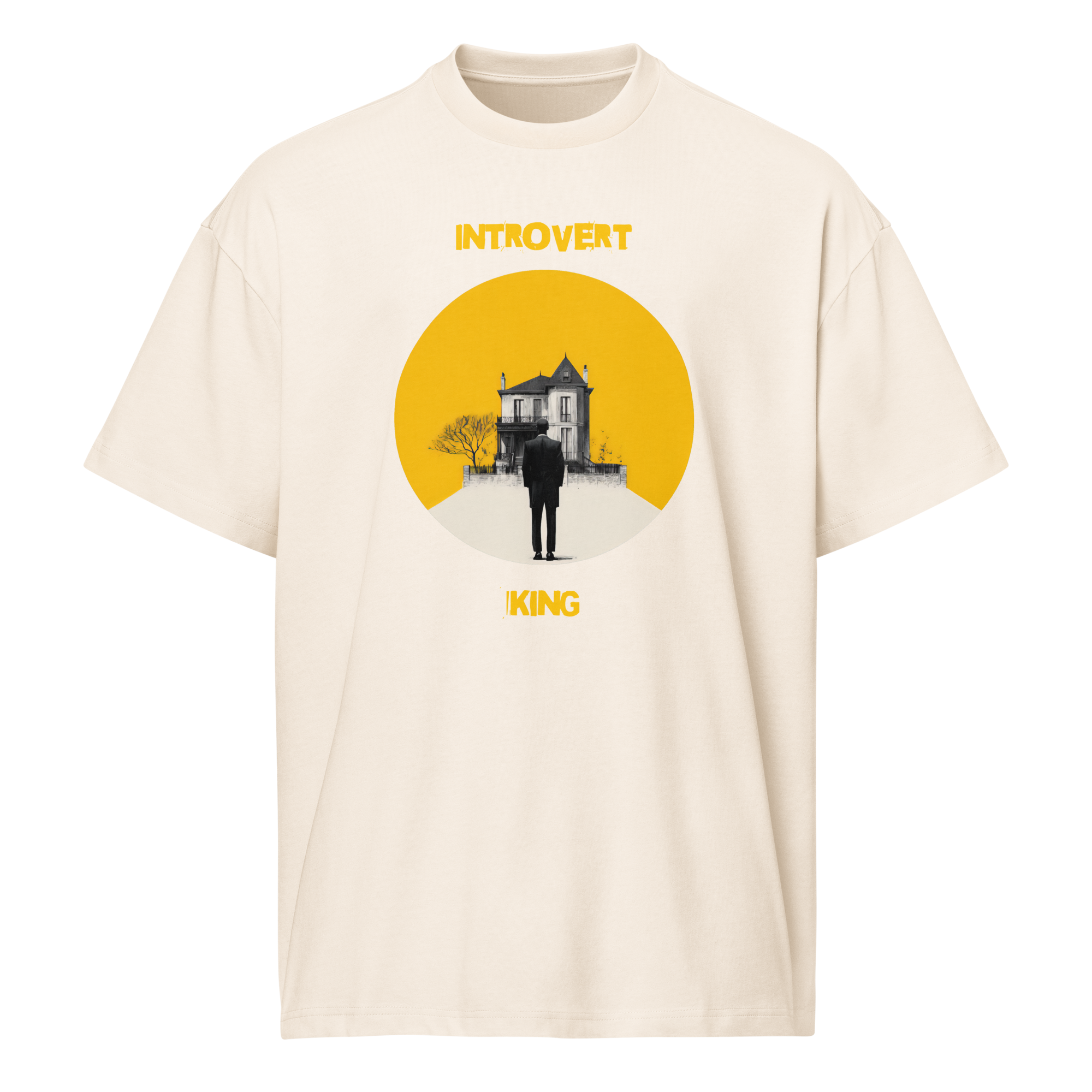 Xantho Philos™ Box Tee in Vintage White for men, soft-toned box tee with a minimalist oversized fit