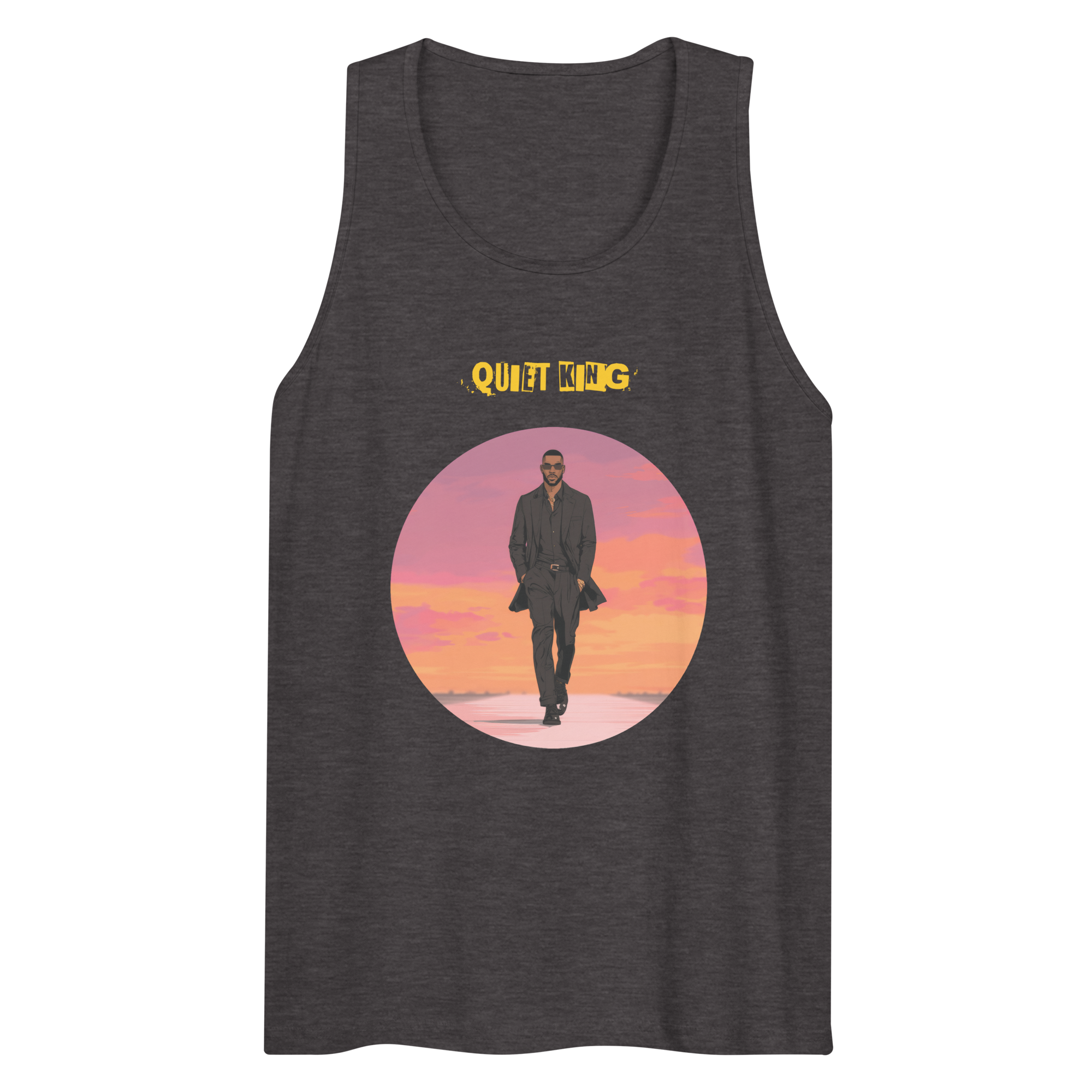 Xantho Philos™ Tank Top in Charcoal Heather for men, soft-blend tank top with a clean everyday fit