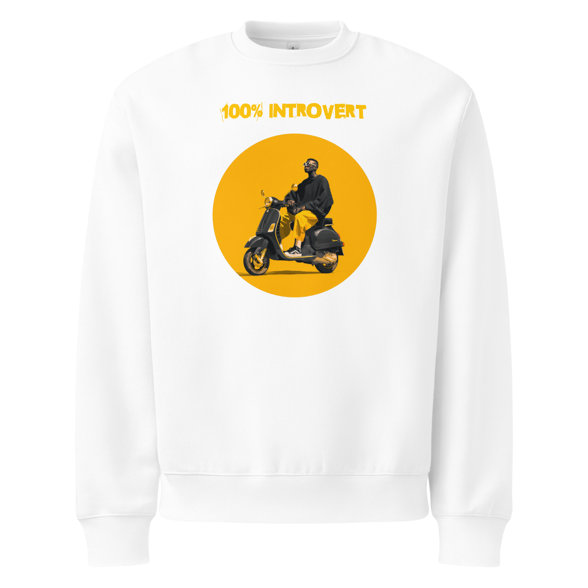 Xantho Philos™ Oversized Sweatshirt in White for men, clean minimalist sweatshirt with a premium heavyweight finish
