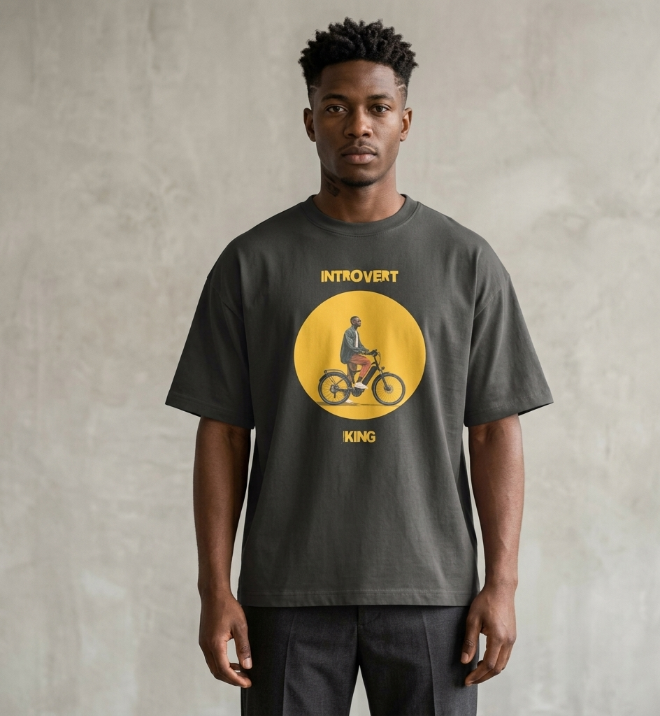 Xantho Philos™ Box Tee in Vintage Black for men, washed boxy T-shirt with a relaxed streetwear silhouette