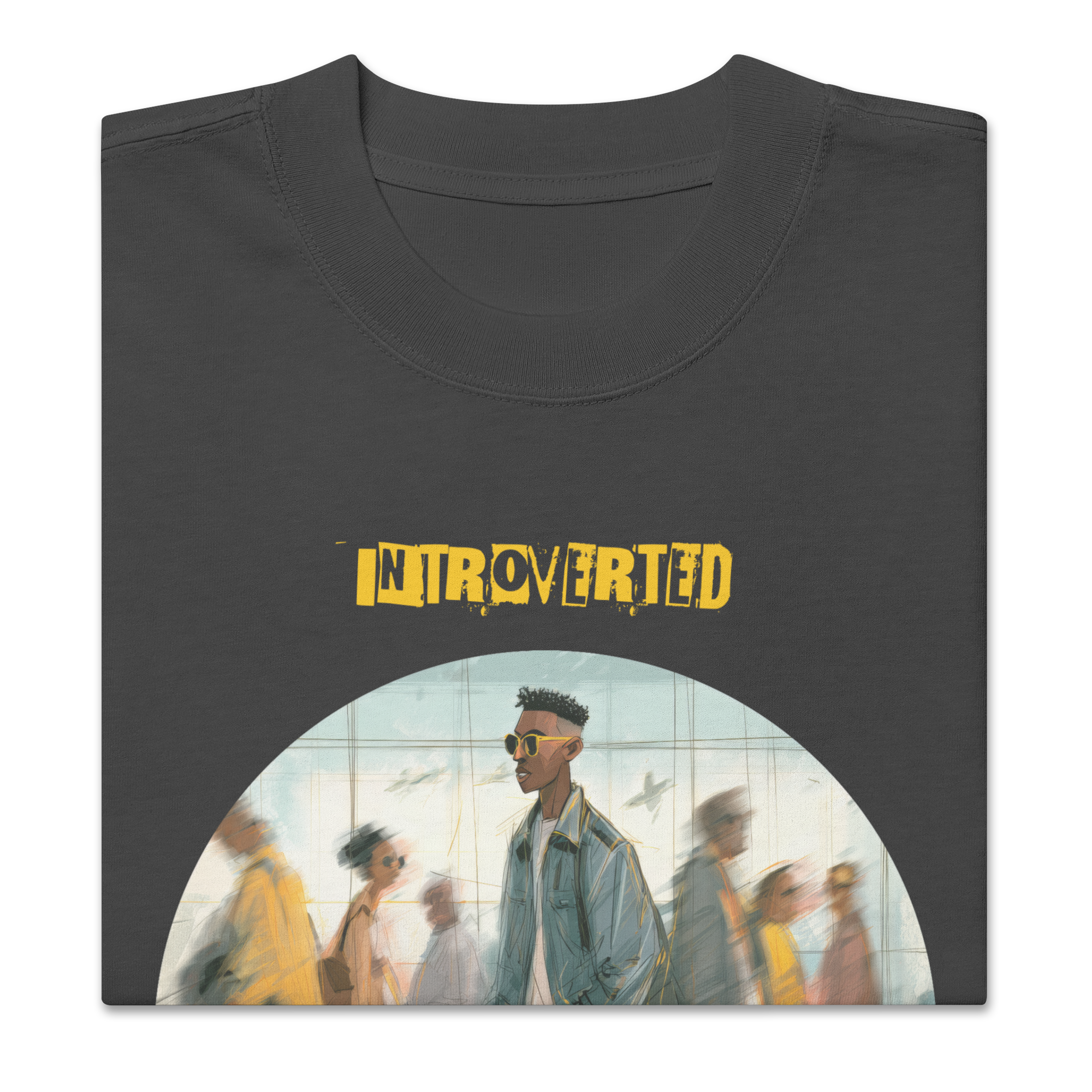 Xantho Philos™ Oversized Faded T-Shirt in Faded Black for men, vintage-wash streetwear with a relaxed oversized fit