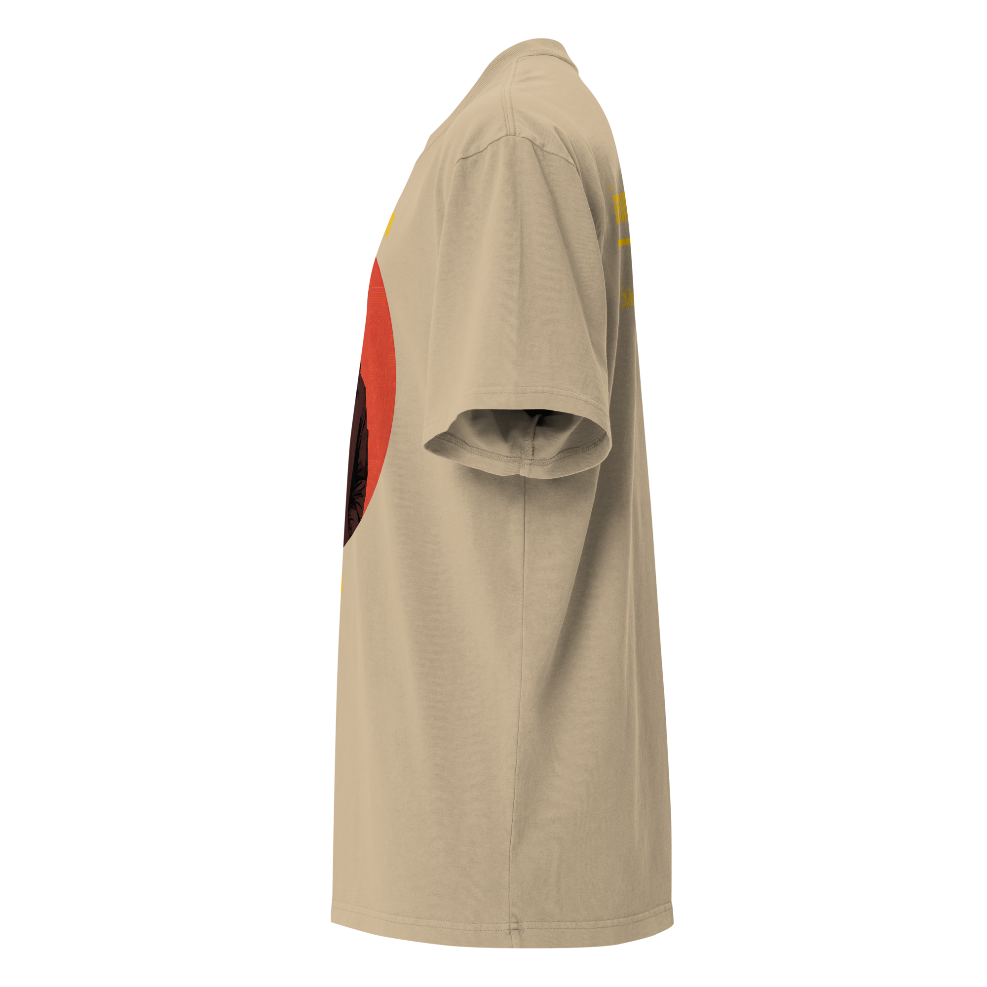 Xantho Philos™ Oversized Faded T-Shirt in Faded Khaki for men, neutral oversized T-shirt with casual streetwear style