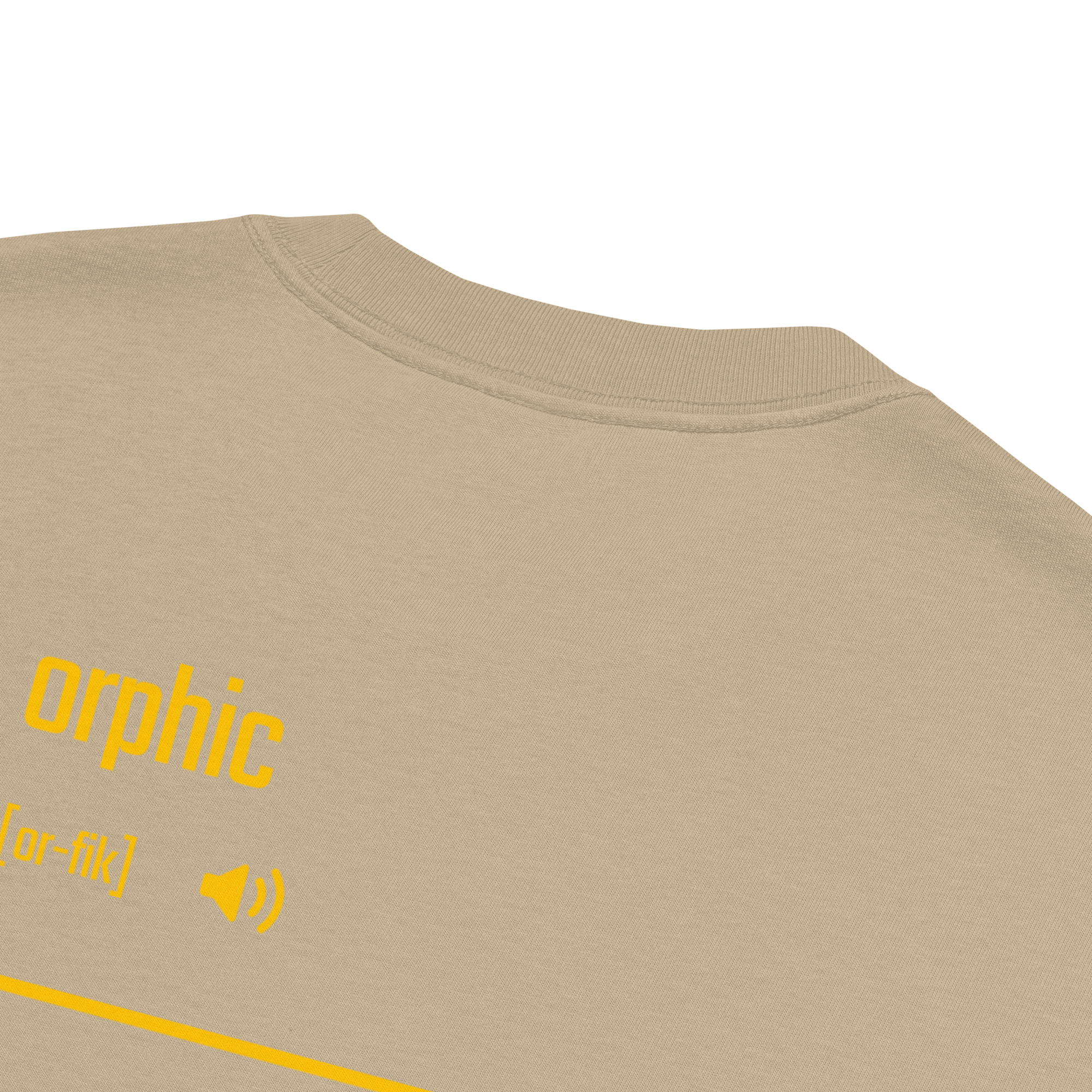 IntrovertedAlpha™ Oversized Faded T-Shirt in Faded Khaki for men, neutral oversized T-shirt with casual streetwear style