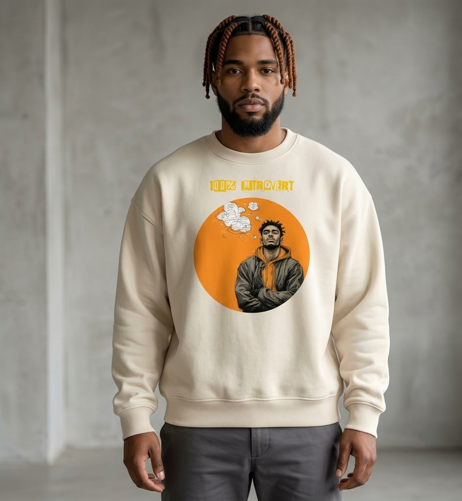 Xantho Philos™ Oversized Sweatshirt in Dust for men, soft neutral sweatshirt with a relaxed oversized fit