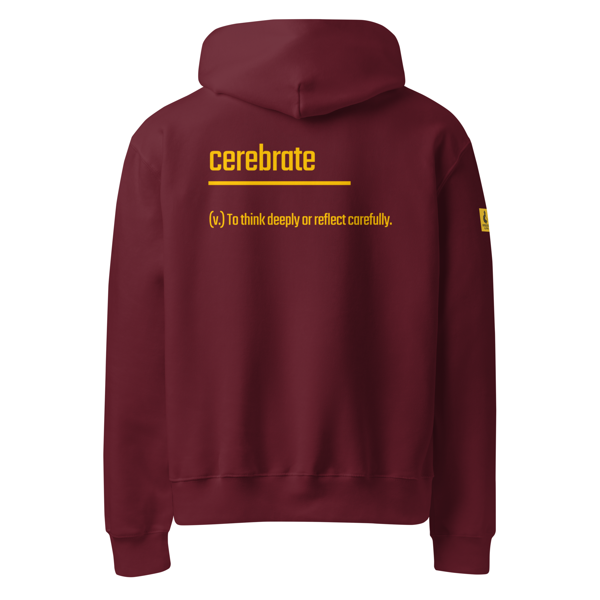 IntrovertedAlpha™ Oversized Hoodie in Maroon for men, premium oversized hoodie with heavyweight comfort