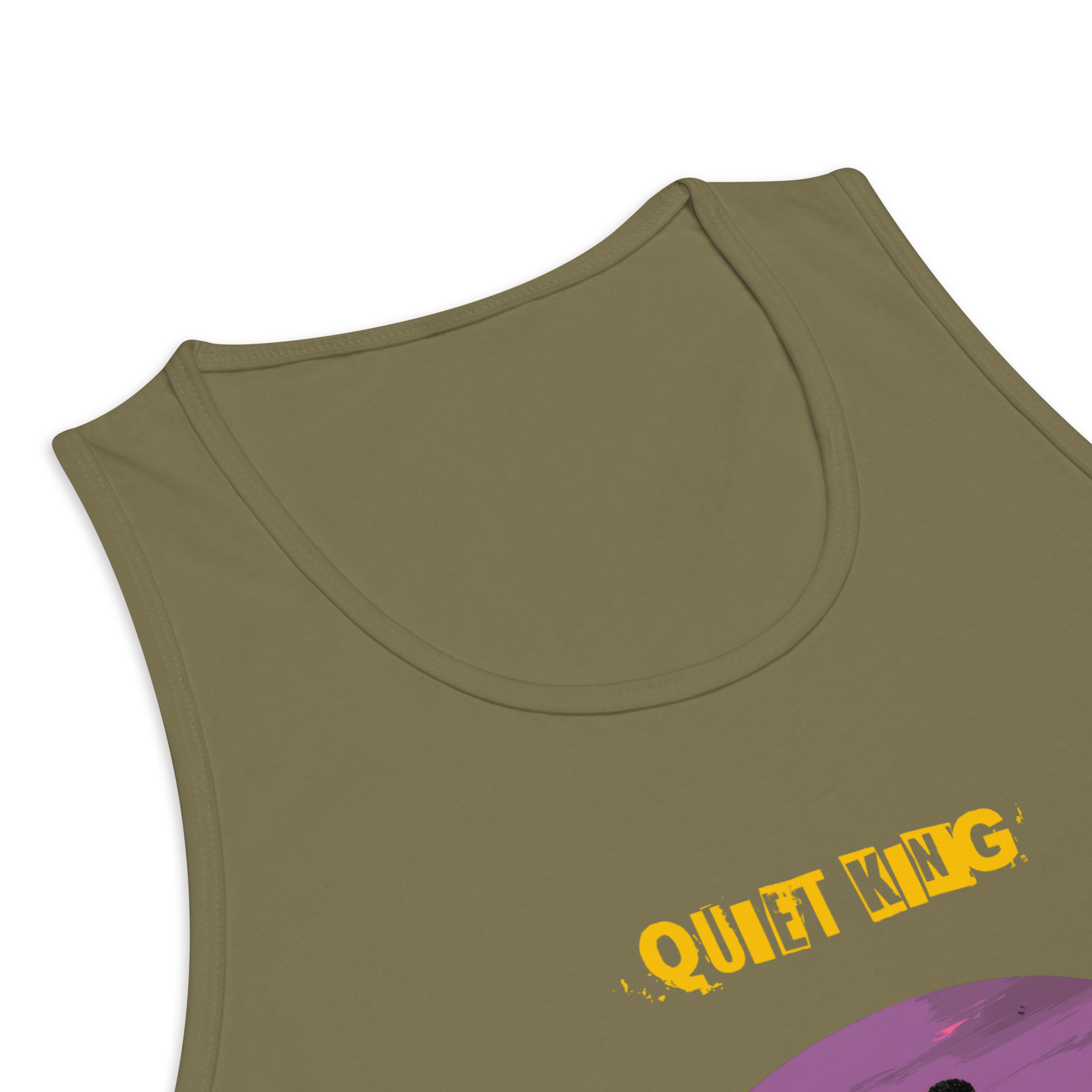 IntrovertedAlpha™ Tank Top in Military Green for men, athletic streetwear tank with a grounded utilitarian tone