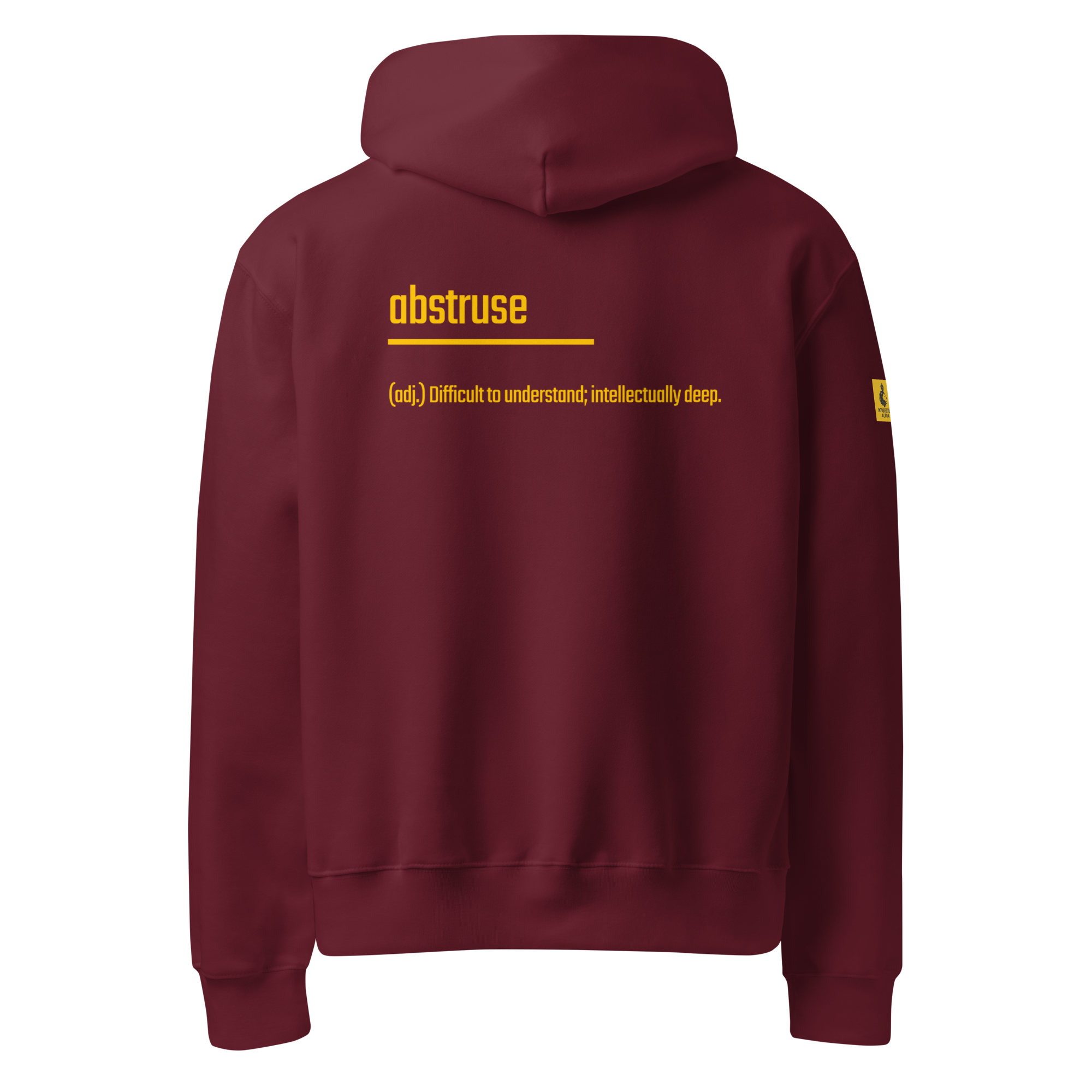 Xantho Philos™ Oversized Hoodie in Maroon for men, premium oversized hoodie with heavyweight comfort