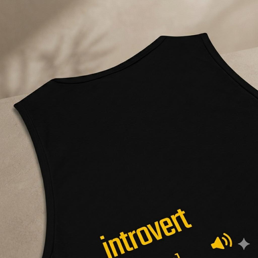 IntrovertedAlpha™ Tank Top in Black for men, premium everyday tank with a clean athletic fit