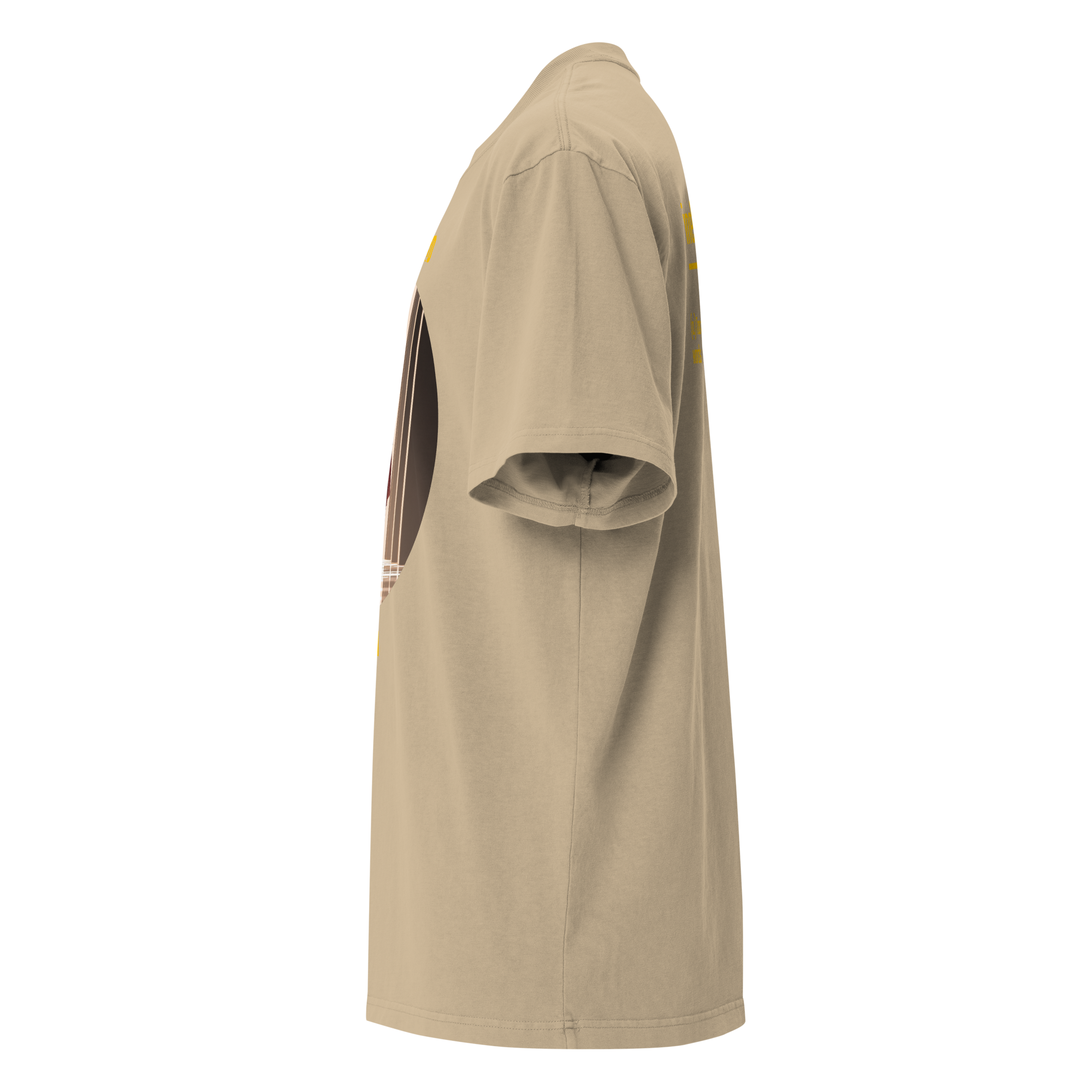 Xantho Philos™ Oversized Faded T-Shirt in Faded Khaki for men, neutral oversized T-shirt with casual streetwear style