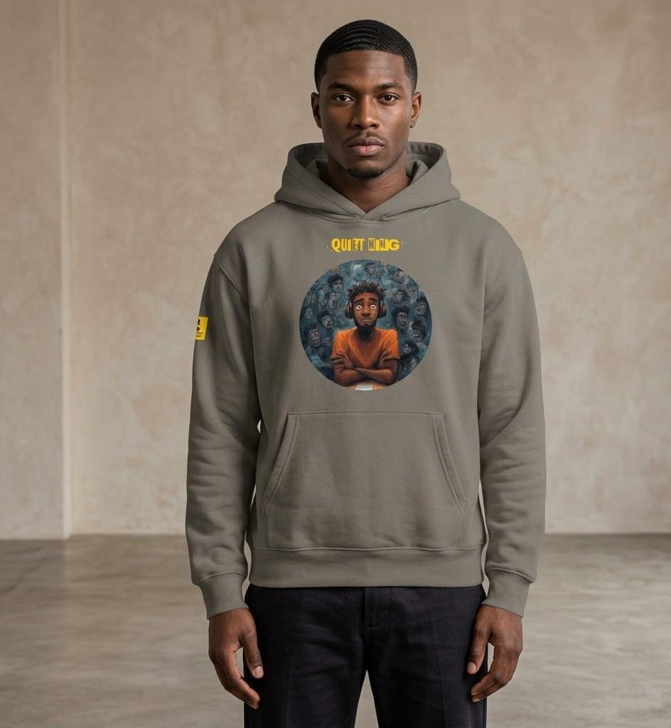 Xantho Philos™ Oversized Hoodie in Asphalt for men, clean minimalist hoodie with premium heavyweight comfort