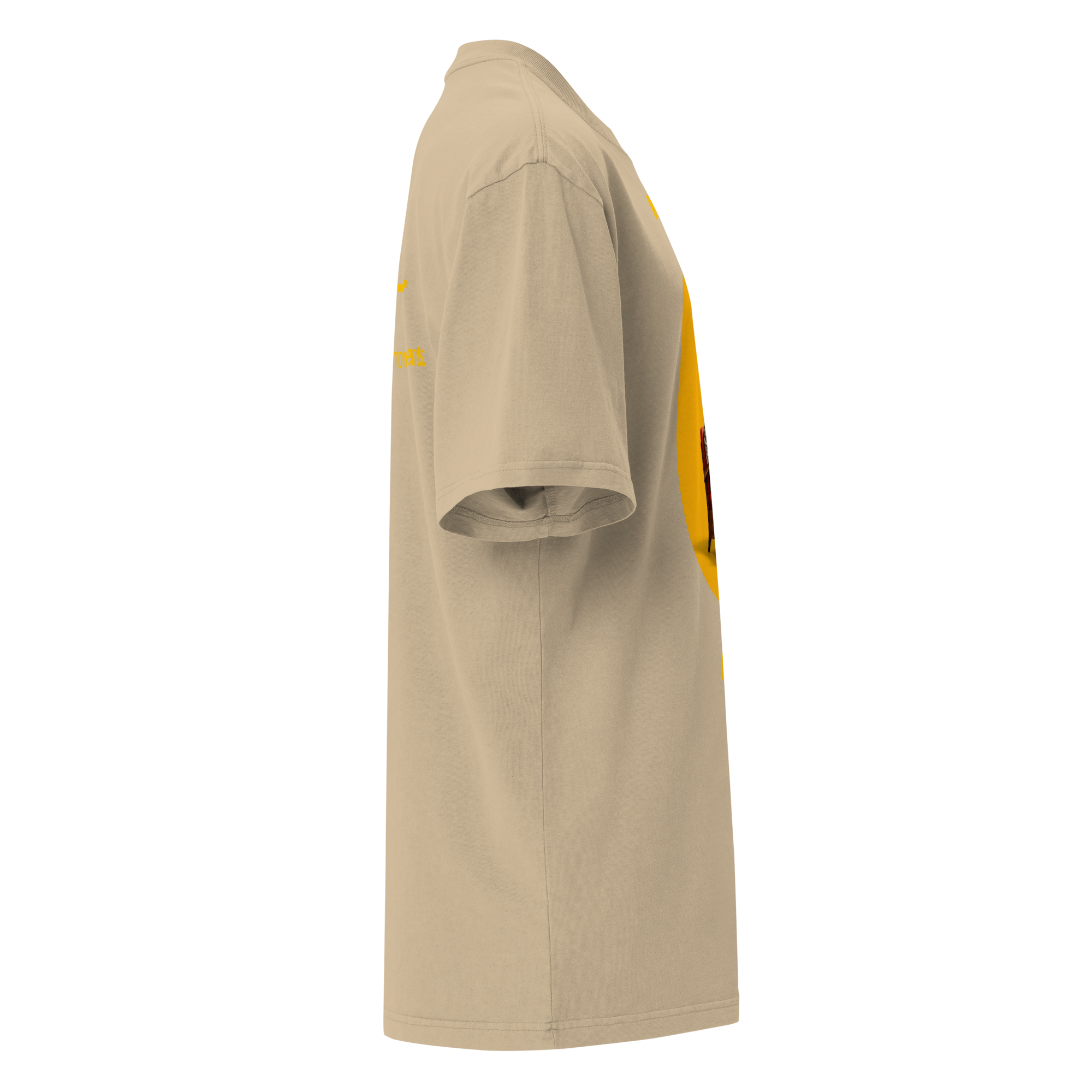 Xantho Philos™ Oversized Faded T-Shirt in Faded Khaki for men, neutral oversized T-shirt with casual streetwear style