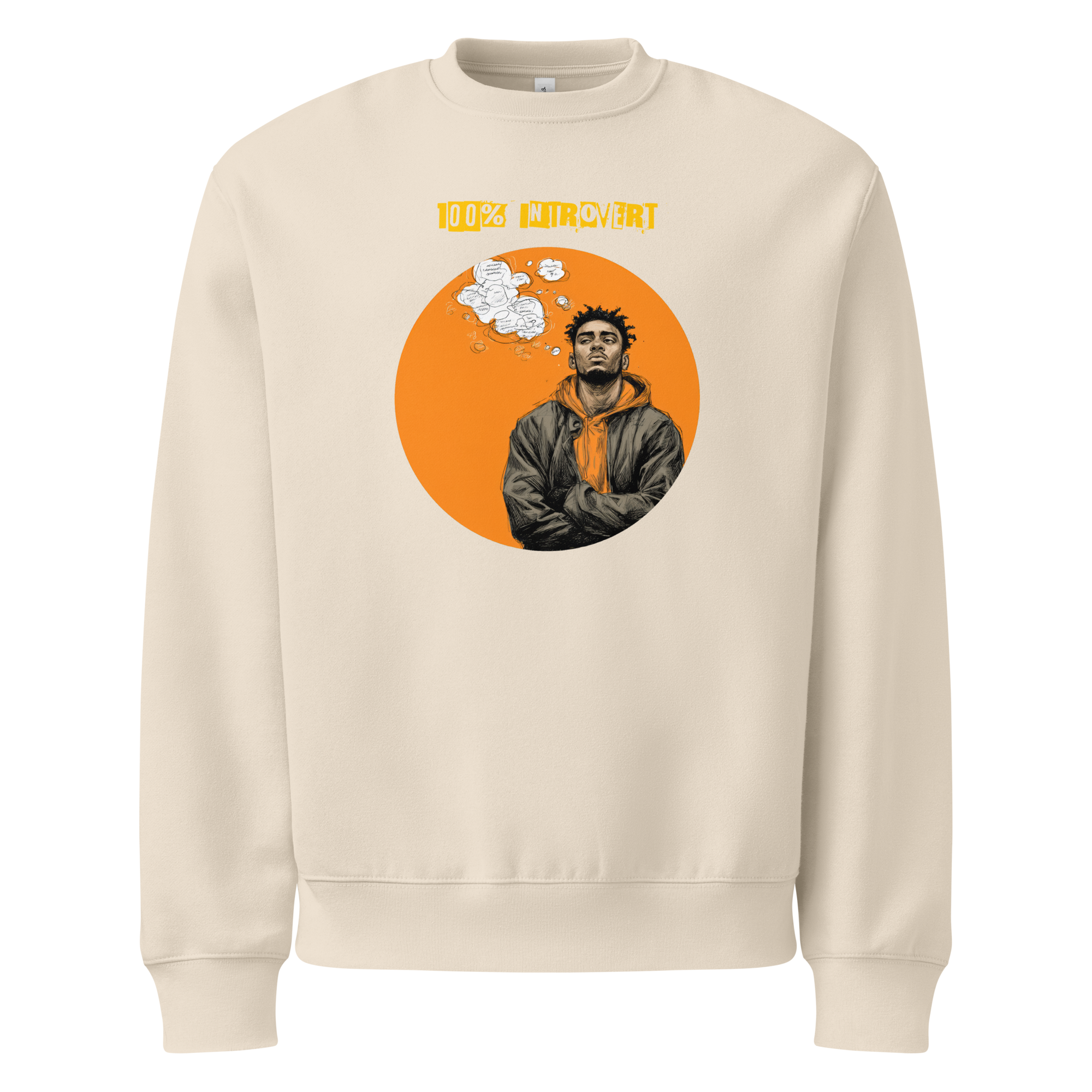 Xantho Philos™ Oversized Sweatshirt in Dust for men, soft neutral sweatshirt with a relaxed oversized fit