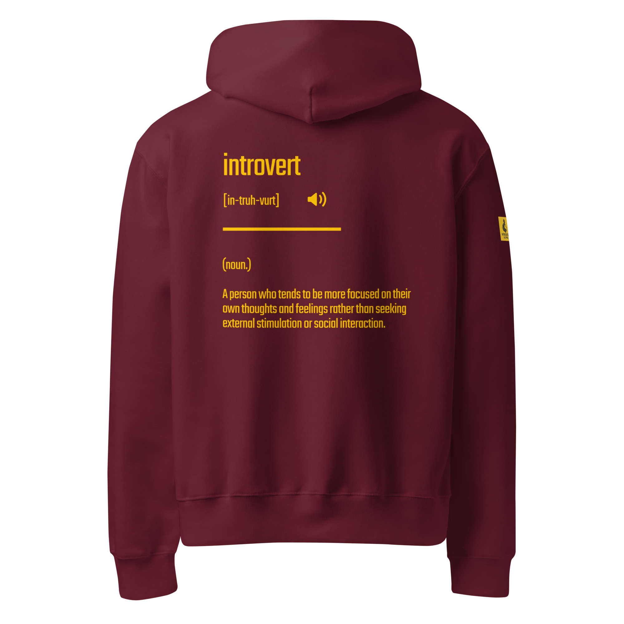 Xantho Philos™ Oversized Hoodie in Maroon for men, premium oversized hoodie with heavyweight comfort
