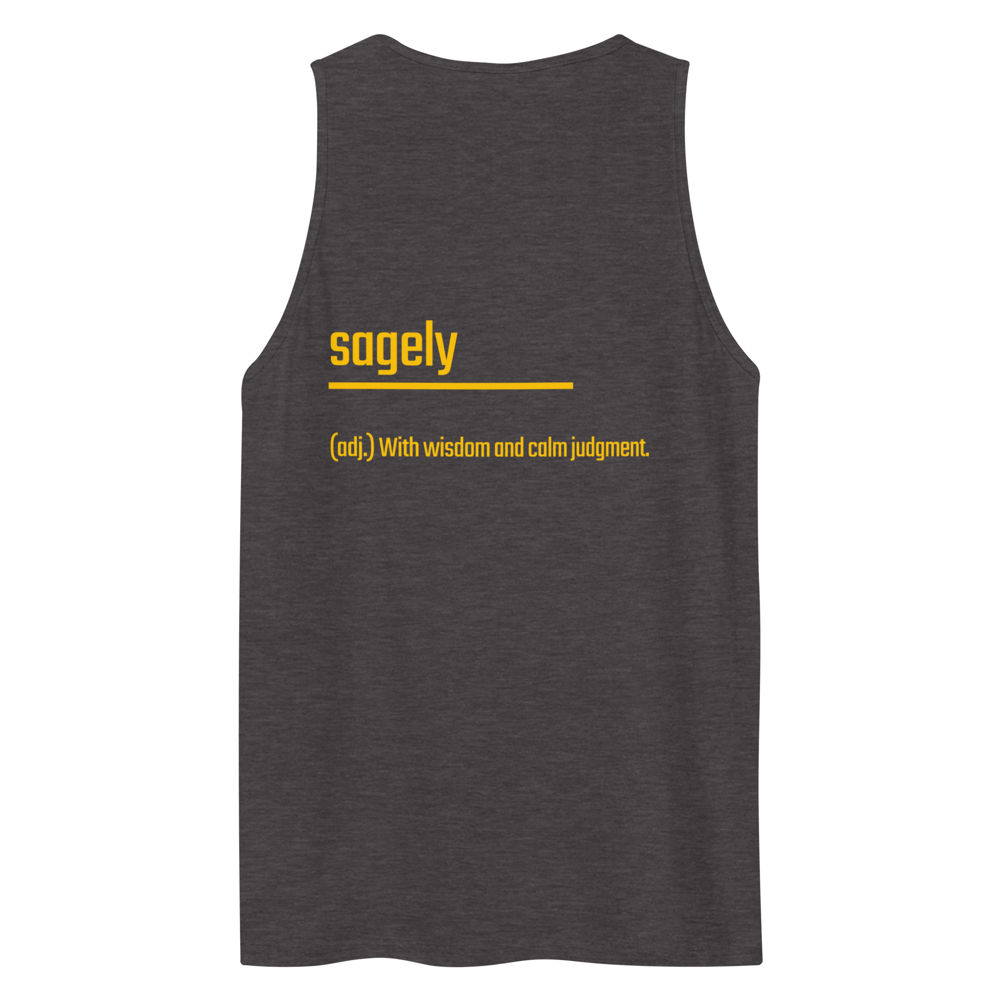 IntrovertedAlpha™ Tank Top in Charcoal Heather for men, soft-blend tank top with a clean everyday fit
