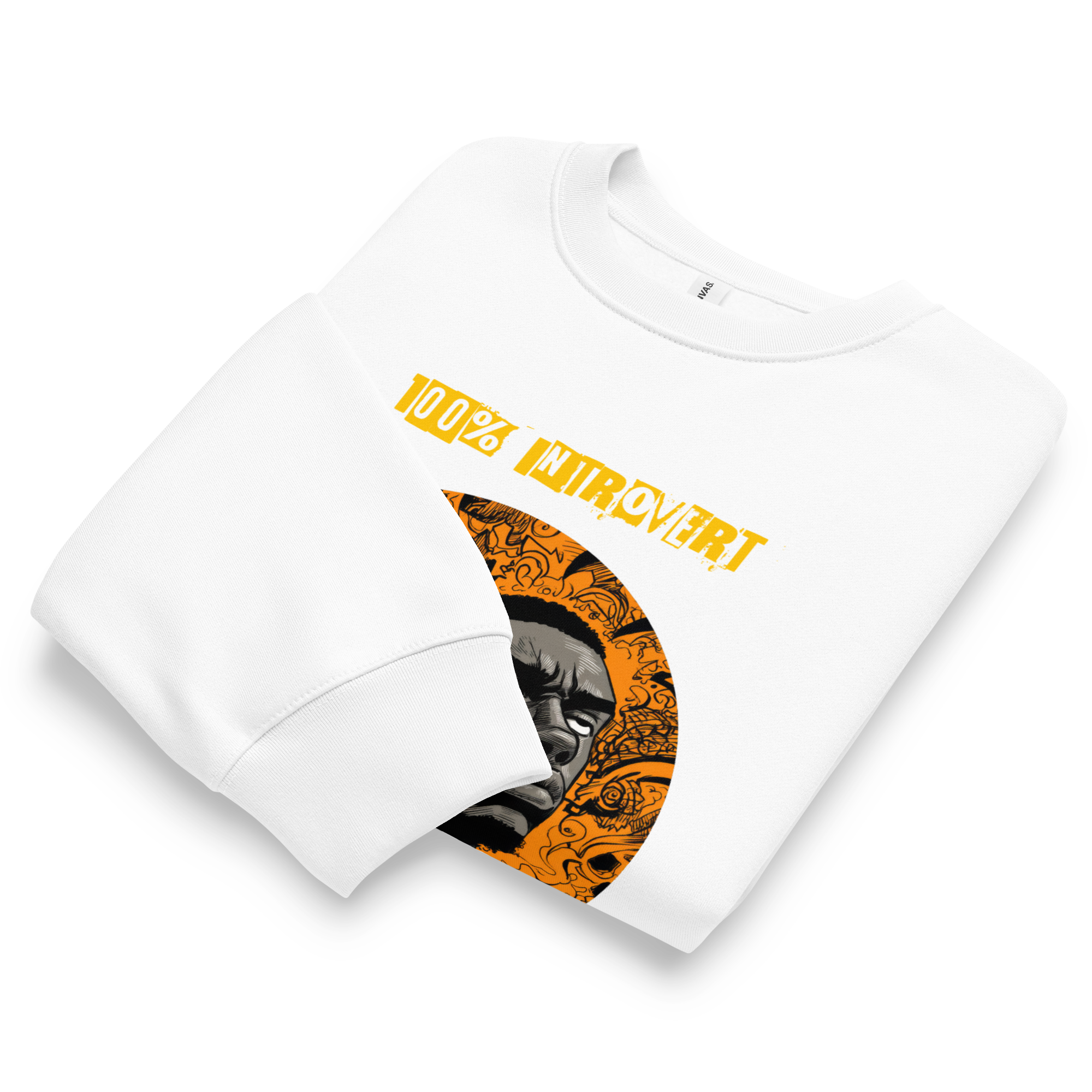 Xantho Philos™ Oversized Sweatshirt in White for men, clean minimalist sweatshirt with a premium heavyweight finish