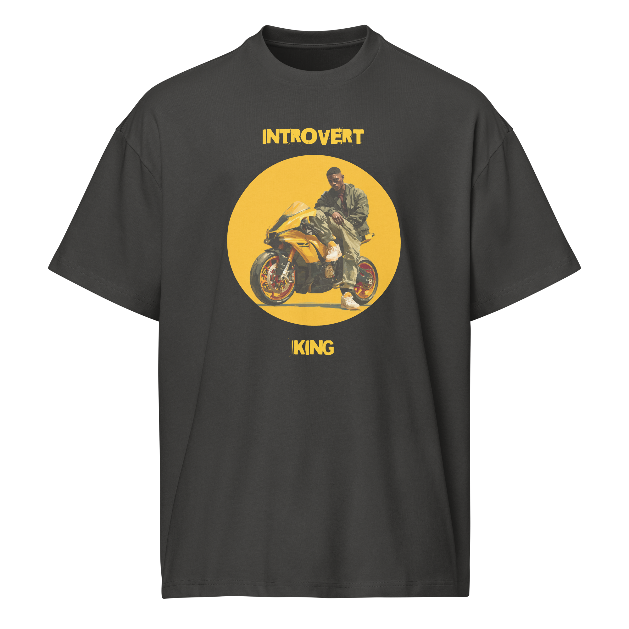 Xantho Philos™ Box Tee in Vintage Black for men, washed boxy T-shirt with a relaxed streetwear silhouette