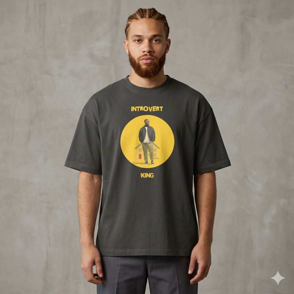 Xantho Philos™ Box Tee in Vintage Black for men, washed boxy T-shirt with a relaxed streetwear silhouette