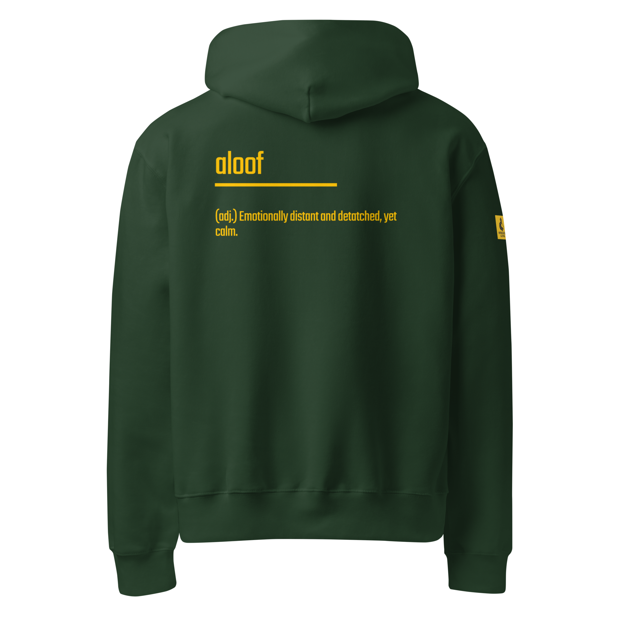 Xantho Philos™ Oversized Hoodie in Forest for men, elevated everyday streetwear with a relaxed oversized fit