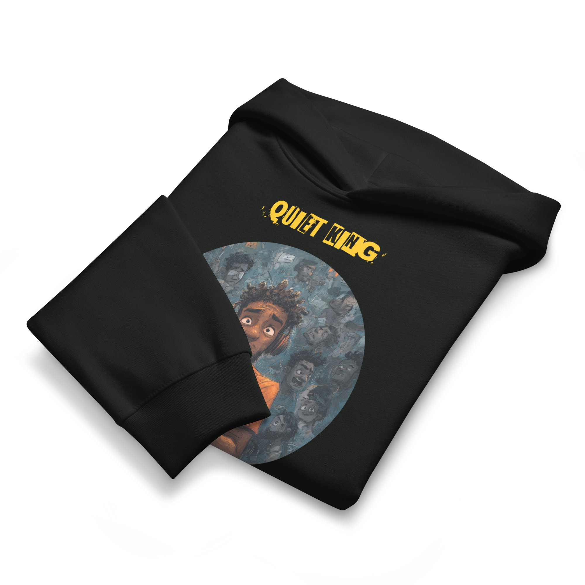 Xantho Philos™ Oversized Hoodie in Vintage Black for men, premium heavyweight streetwear with a relaxed oversized fit