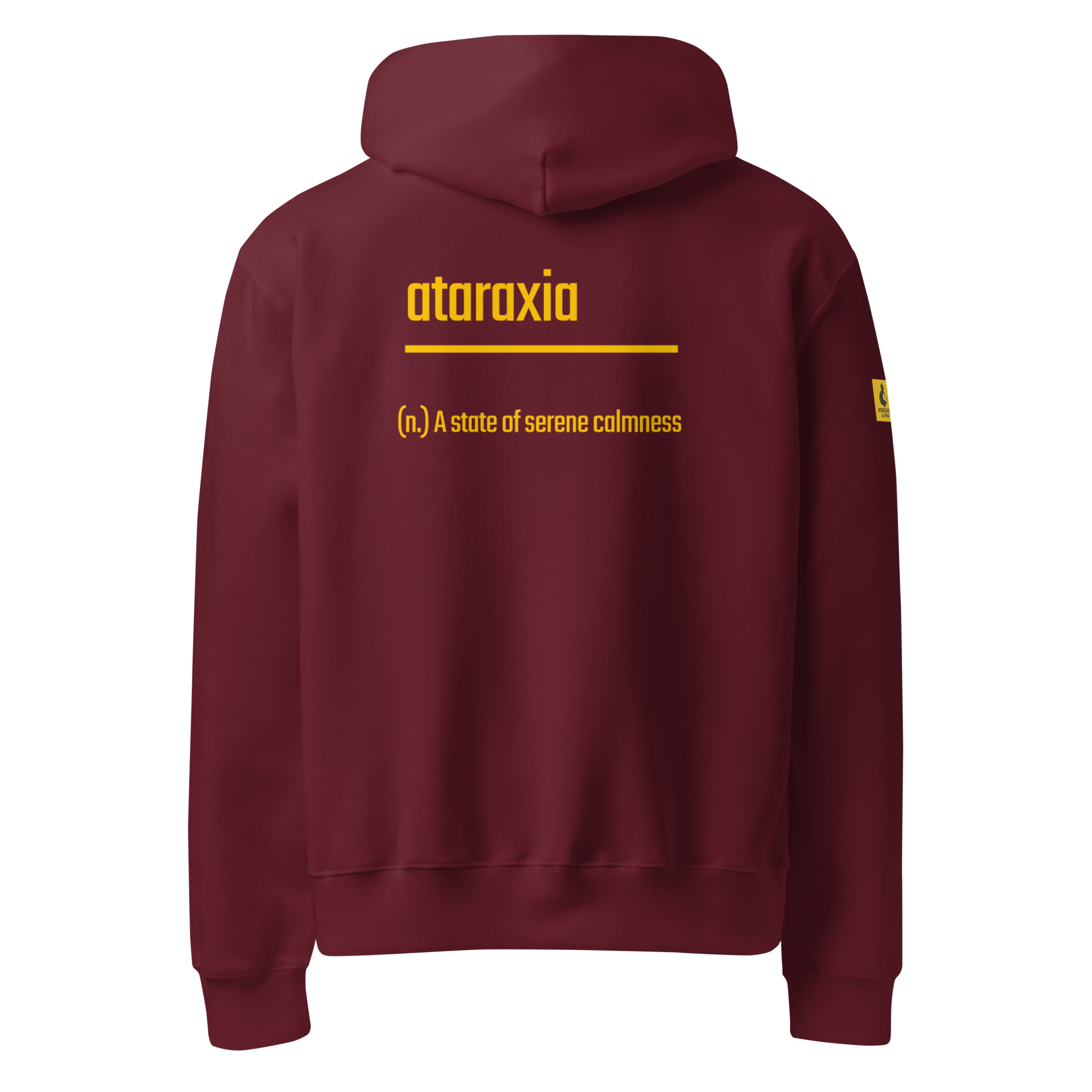 IntrovertedAlpha™ Oversized Hoodie in Maroon for men, premium oversized hoodie with heavyweight comfort