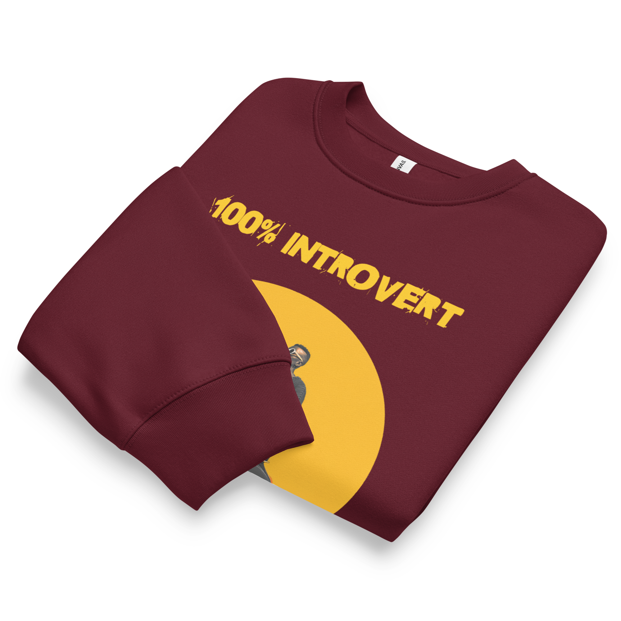 Xantho Philos™ Oversized Sweatshirt in Maroon for men, rich-toned oversized sweatshirt with heavyweight comfort
