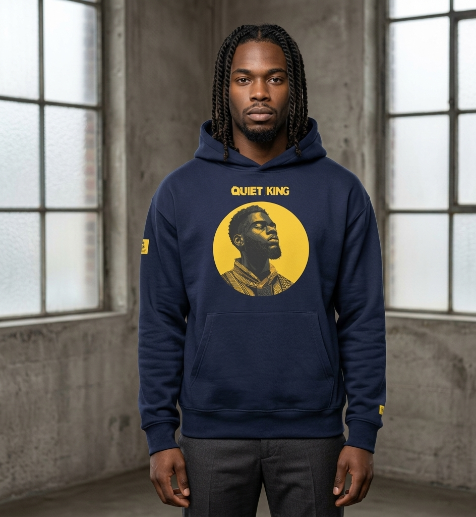 Xantho Philos™ Oversized Hoodie in Navy for men, minimalist heavyweight hoodie with a relaxed streetwear fit